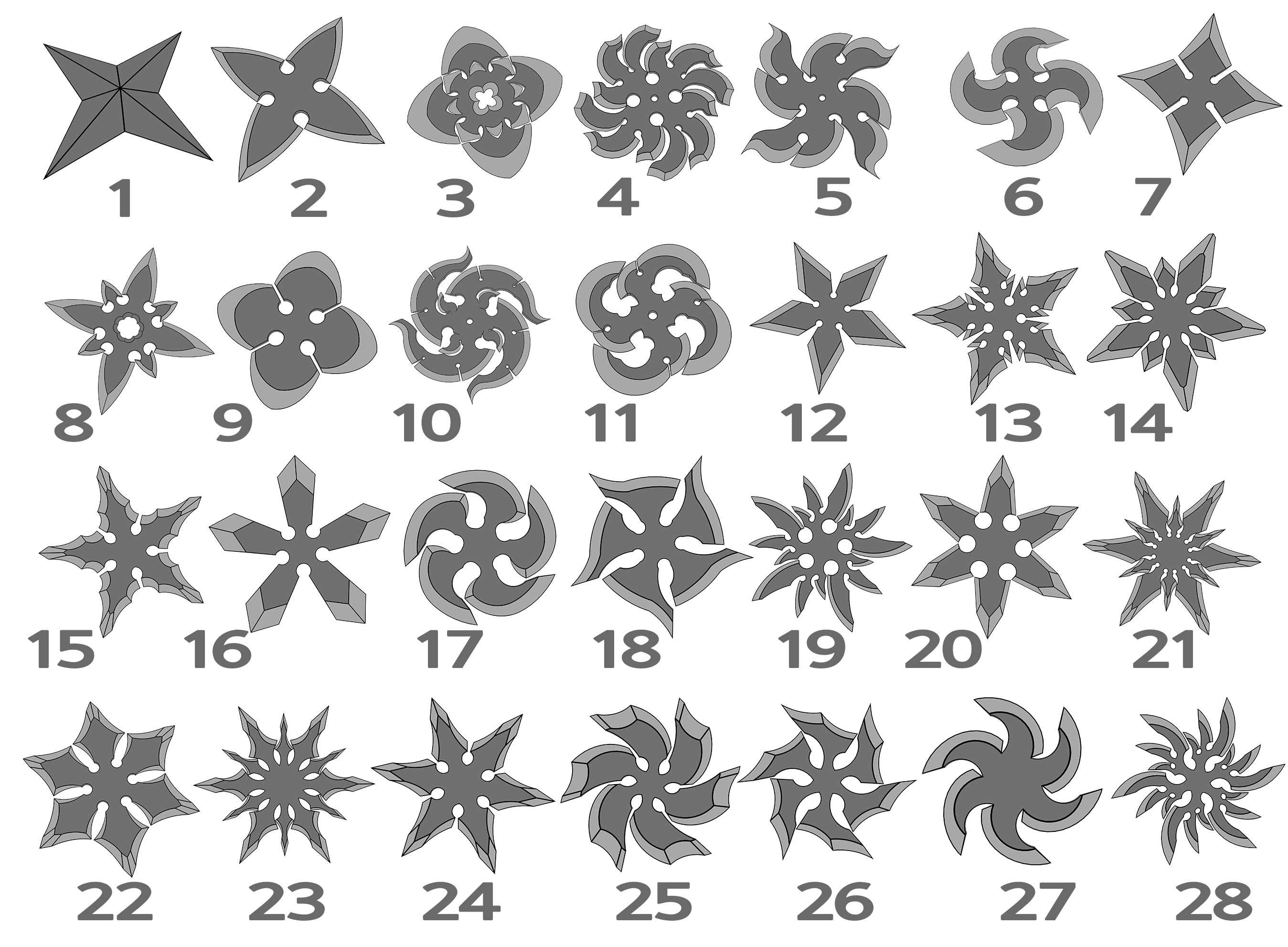 표창 목록Dagger List