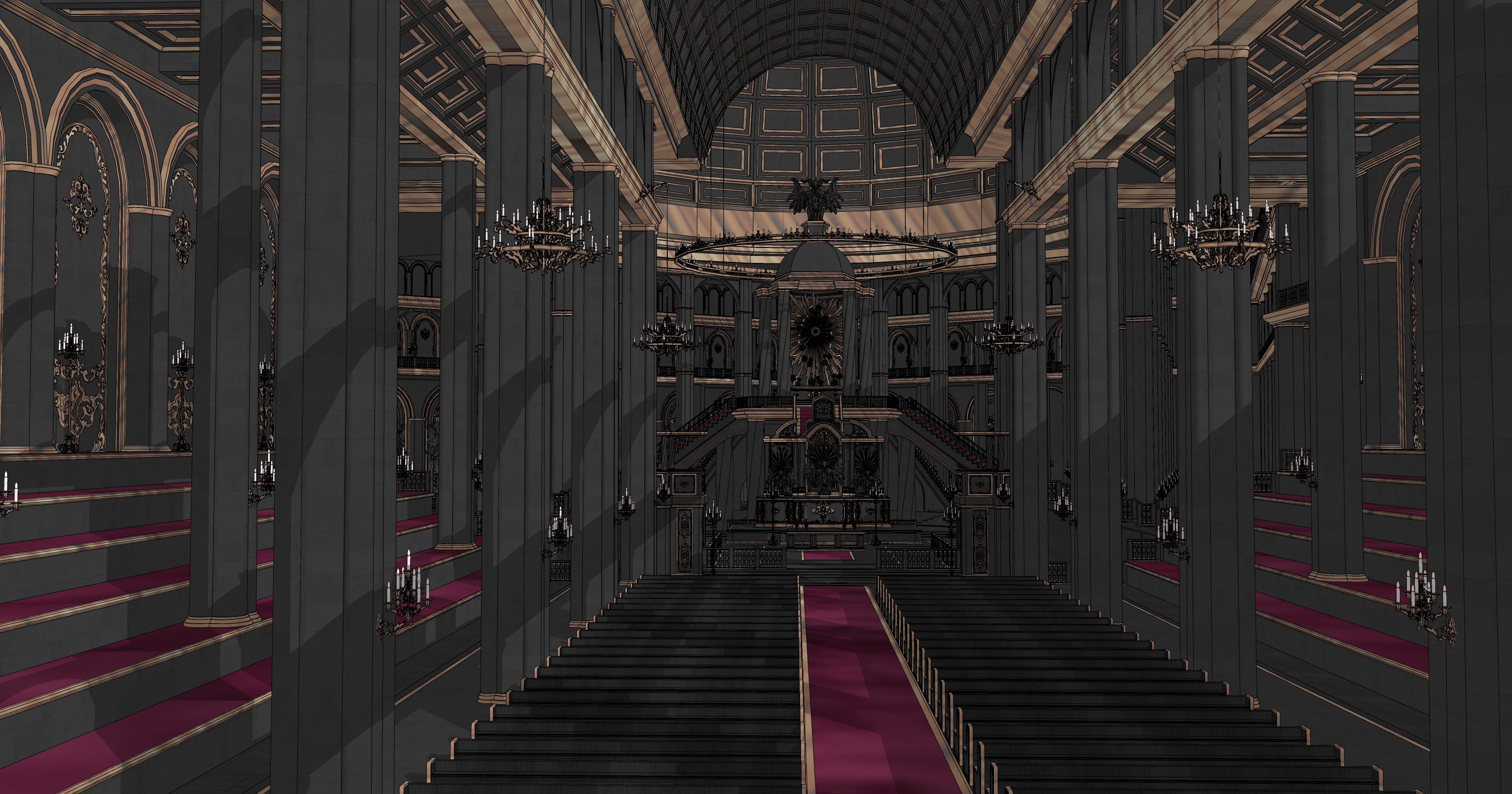 마족 신전 실내 Demon Temple Interior-3