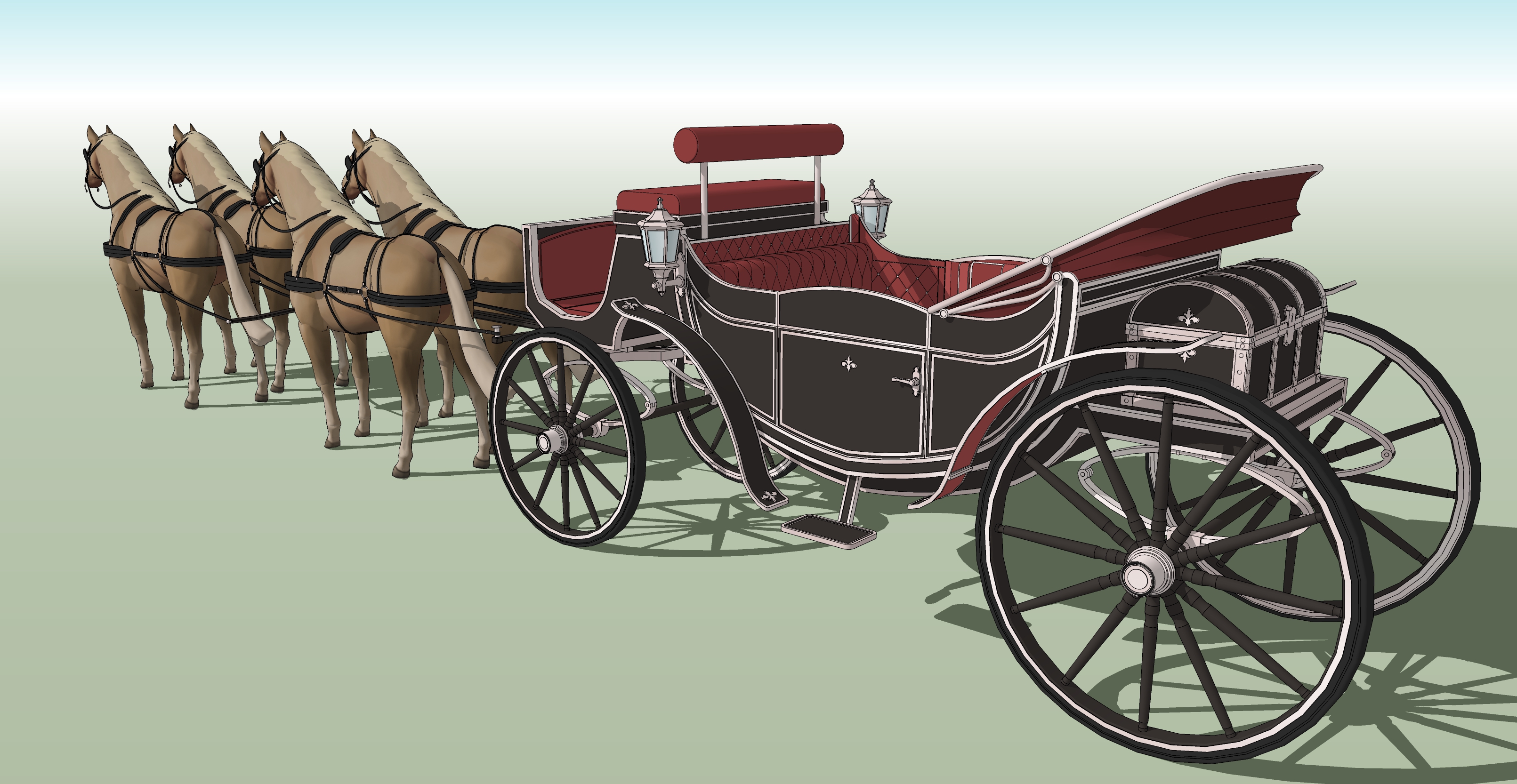 오픈형 마차 검은색 open carriage black-1 오픈형 마차 검은색 open carriage black-1