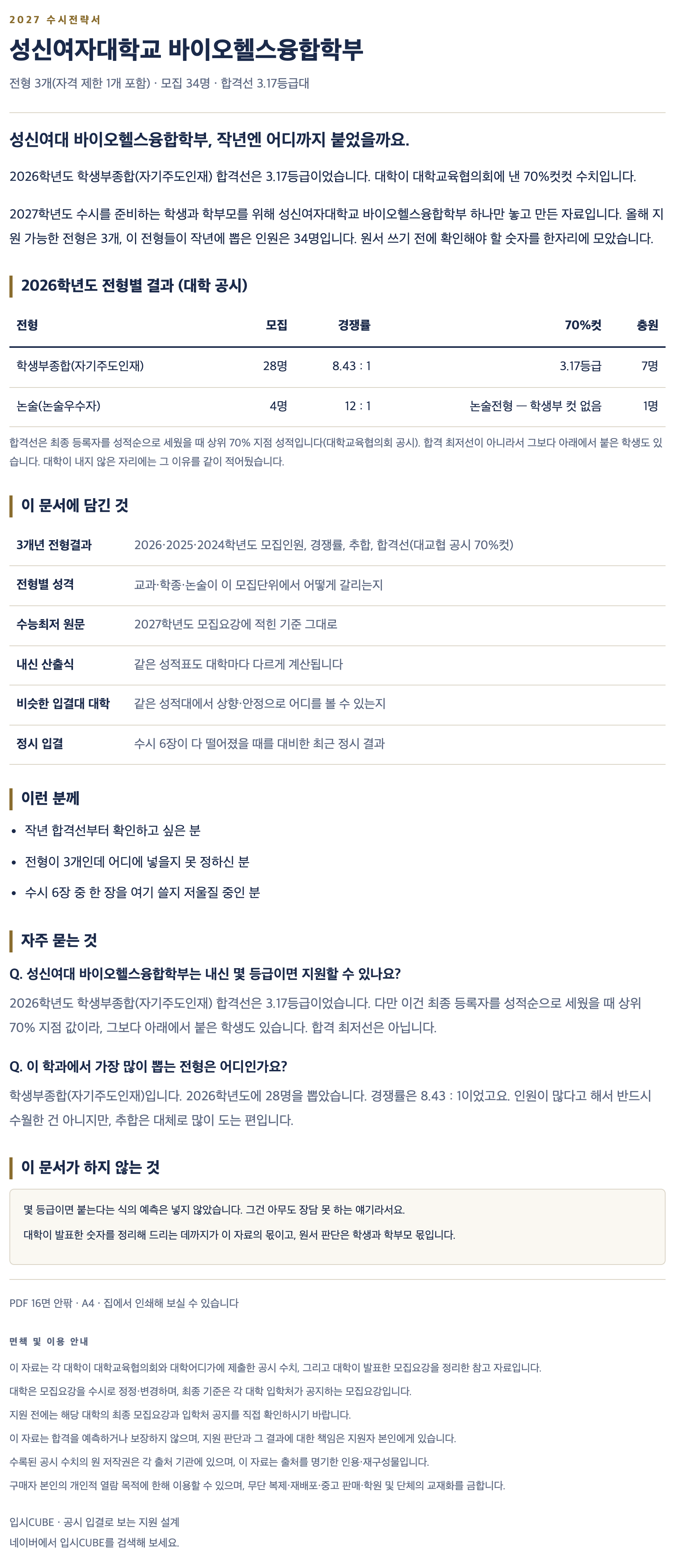 성신여대_바이오헬스융합학부_상세 성신여대_바이오헬스융합학부_상세