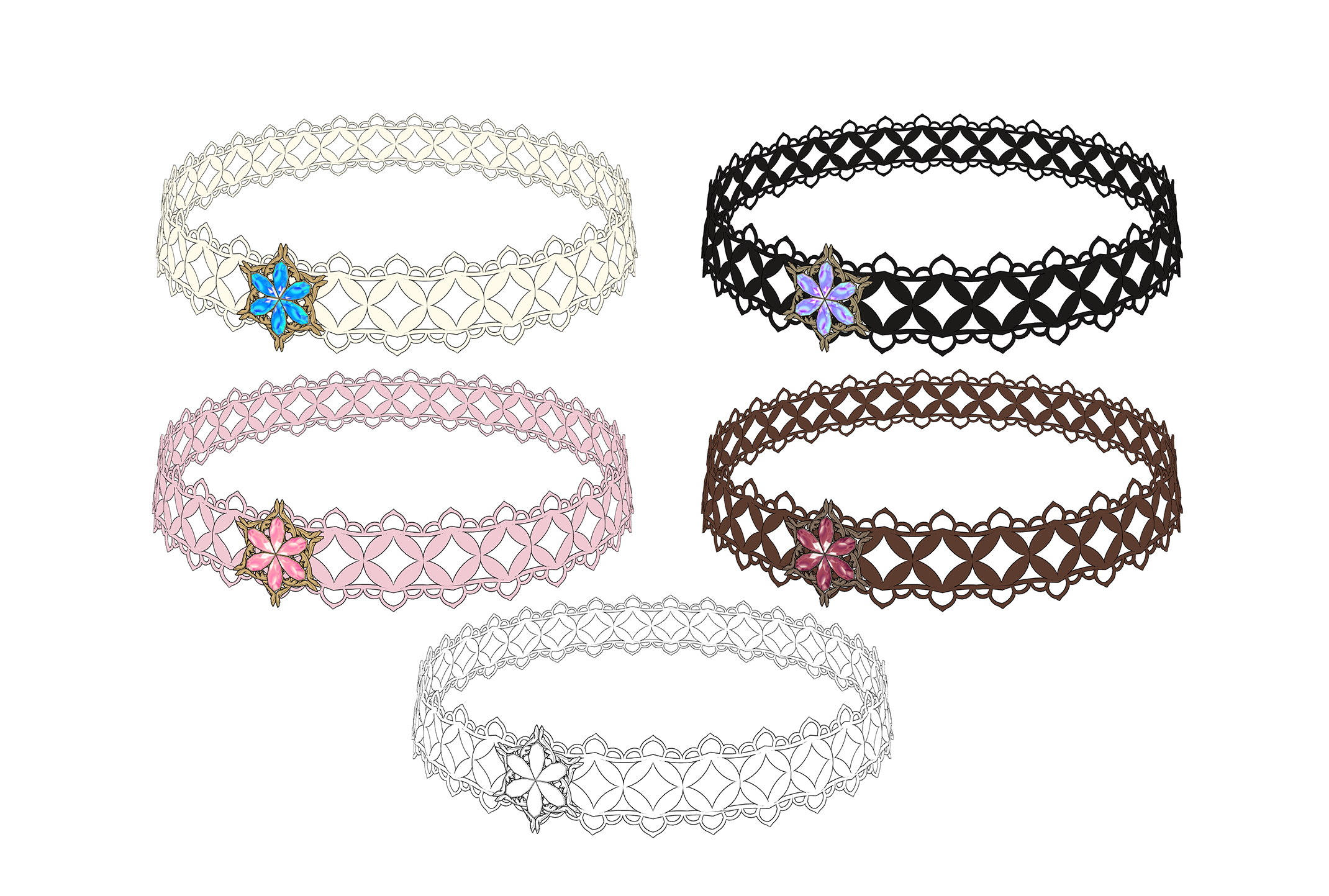 레이스 초커 lace choker2 레이스 초커 lace choker2