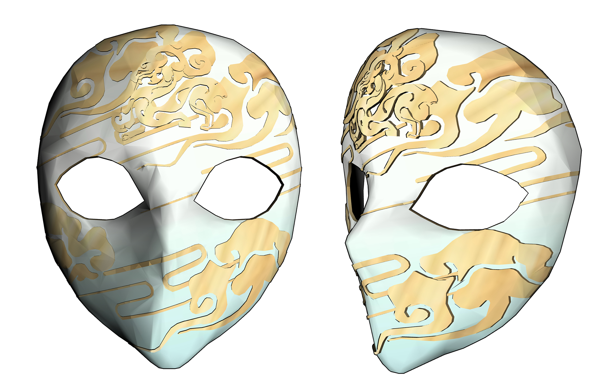 동양풍 가면 Oriental style mask A-27-3 동양풍 가면 Oriental style mask A-27-3