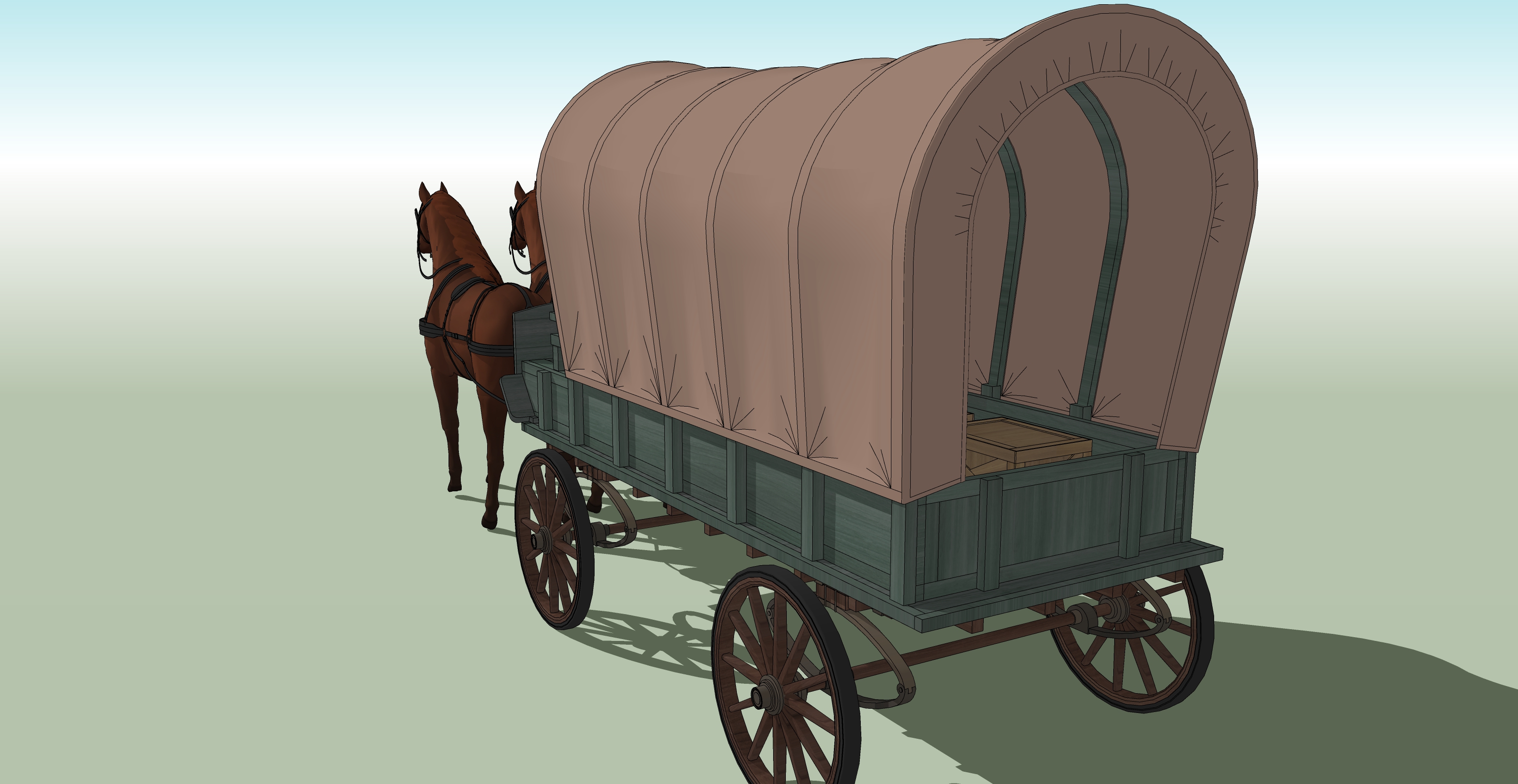 짐 마차 녹색 wagon green-2