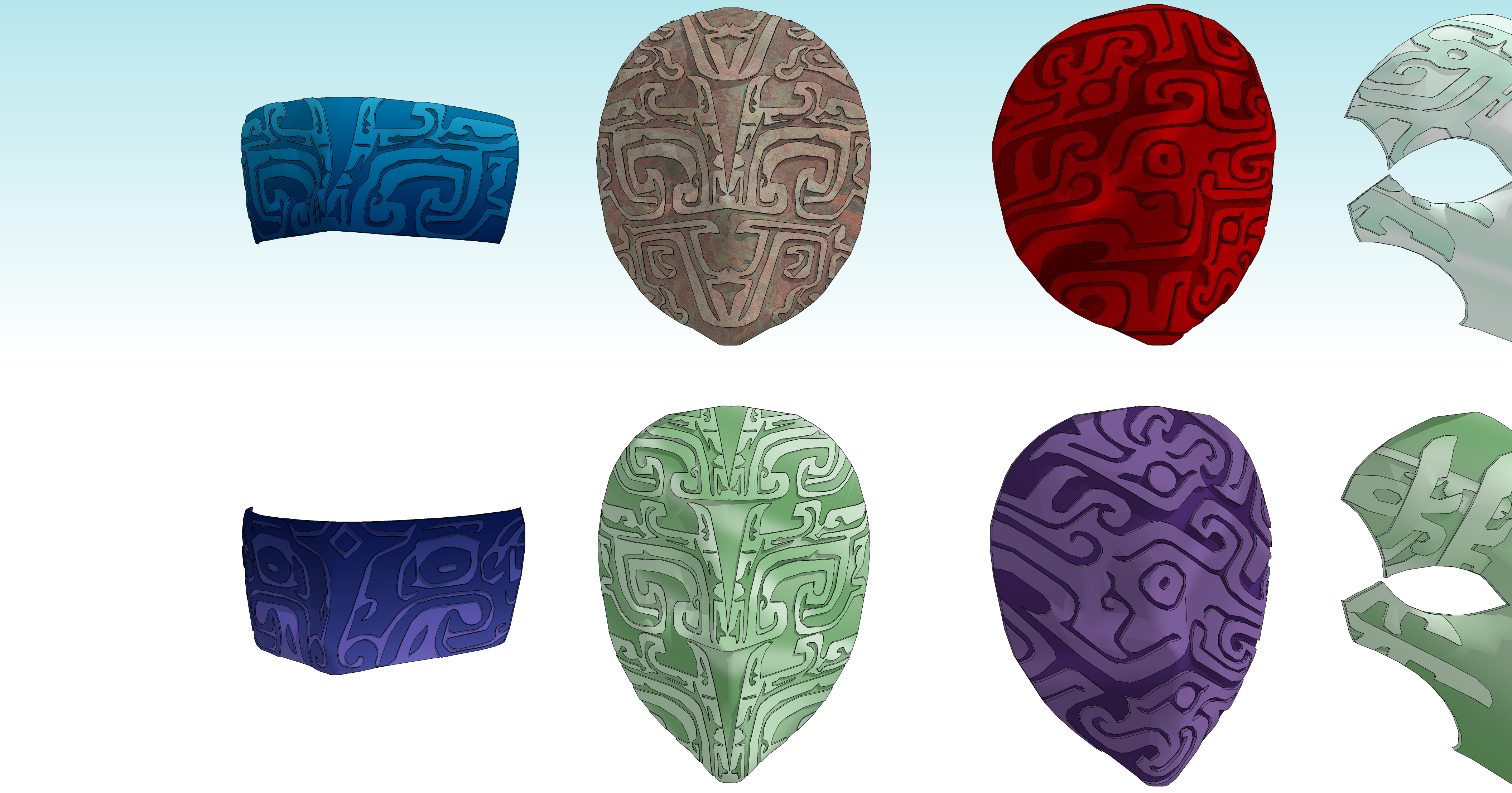 동양풍 가면 모음 Collection of oriental masks-9 동양풍 가면 모음 Collection of oriental masks-9