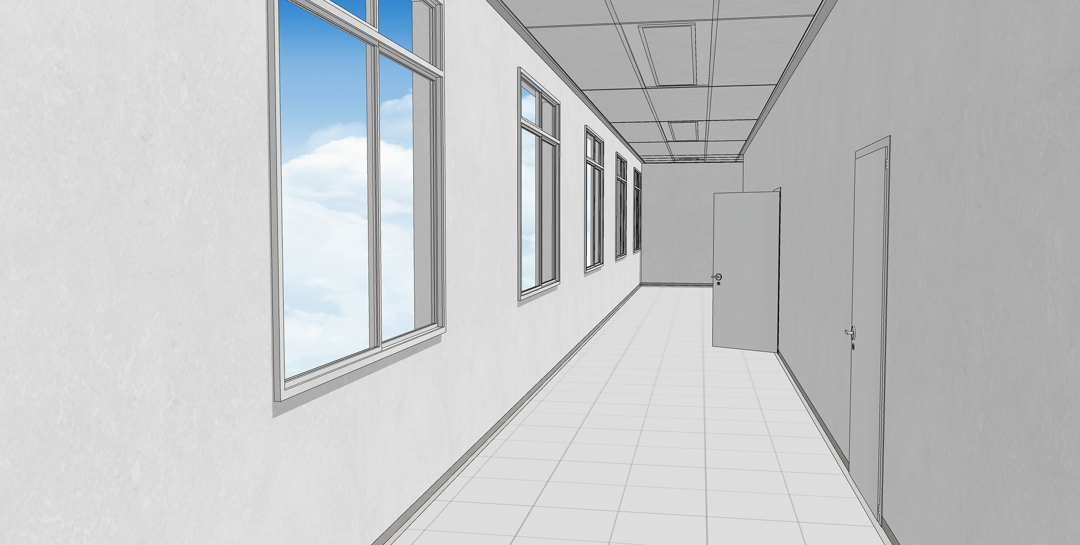 사무실 복도 Office hallway2-4 사무실 복도 Office hallway2-4