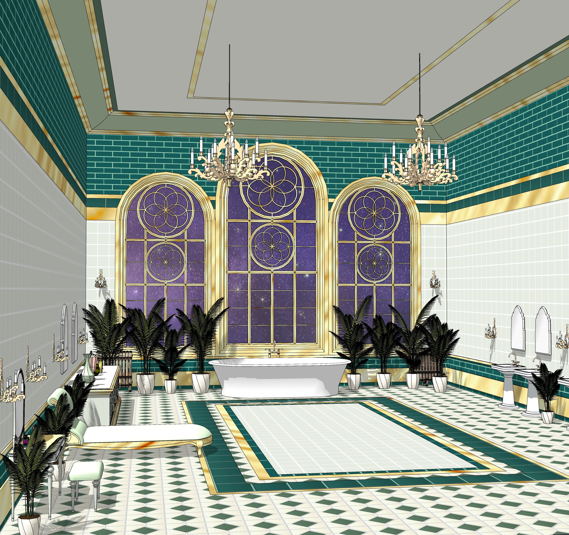 dessert shop set Washroom-2