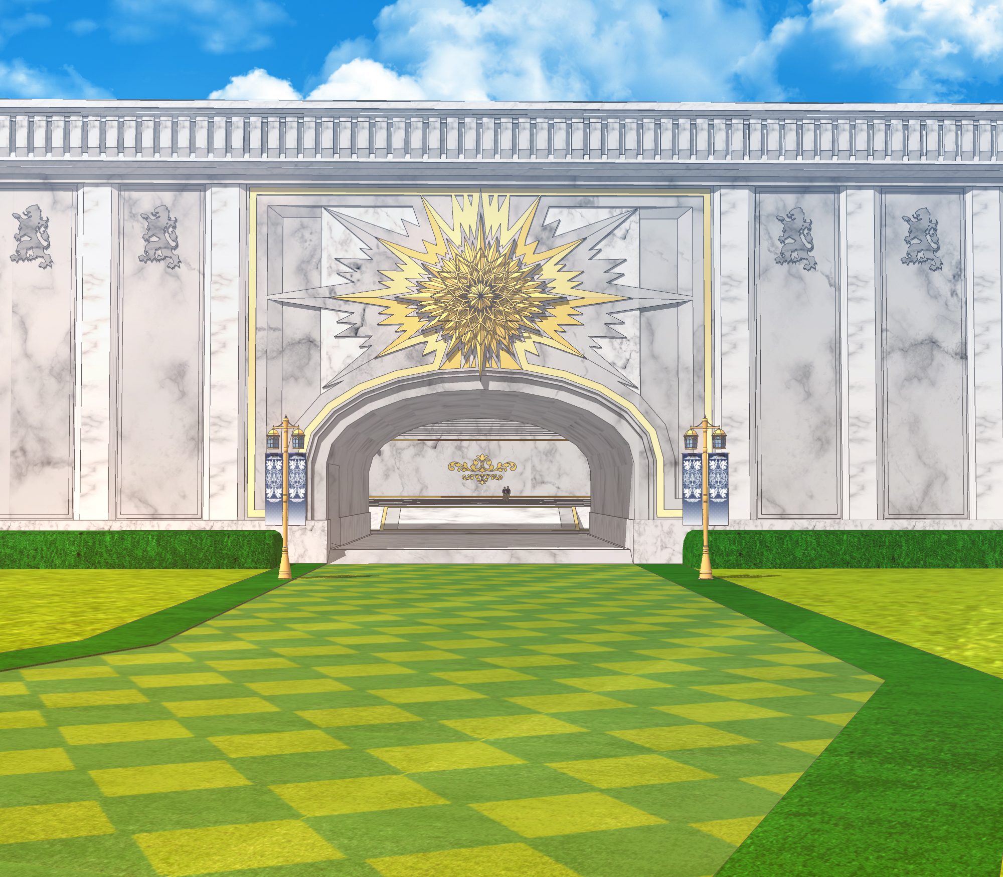 마탑1차 완성 보정 투기장 정면