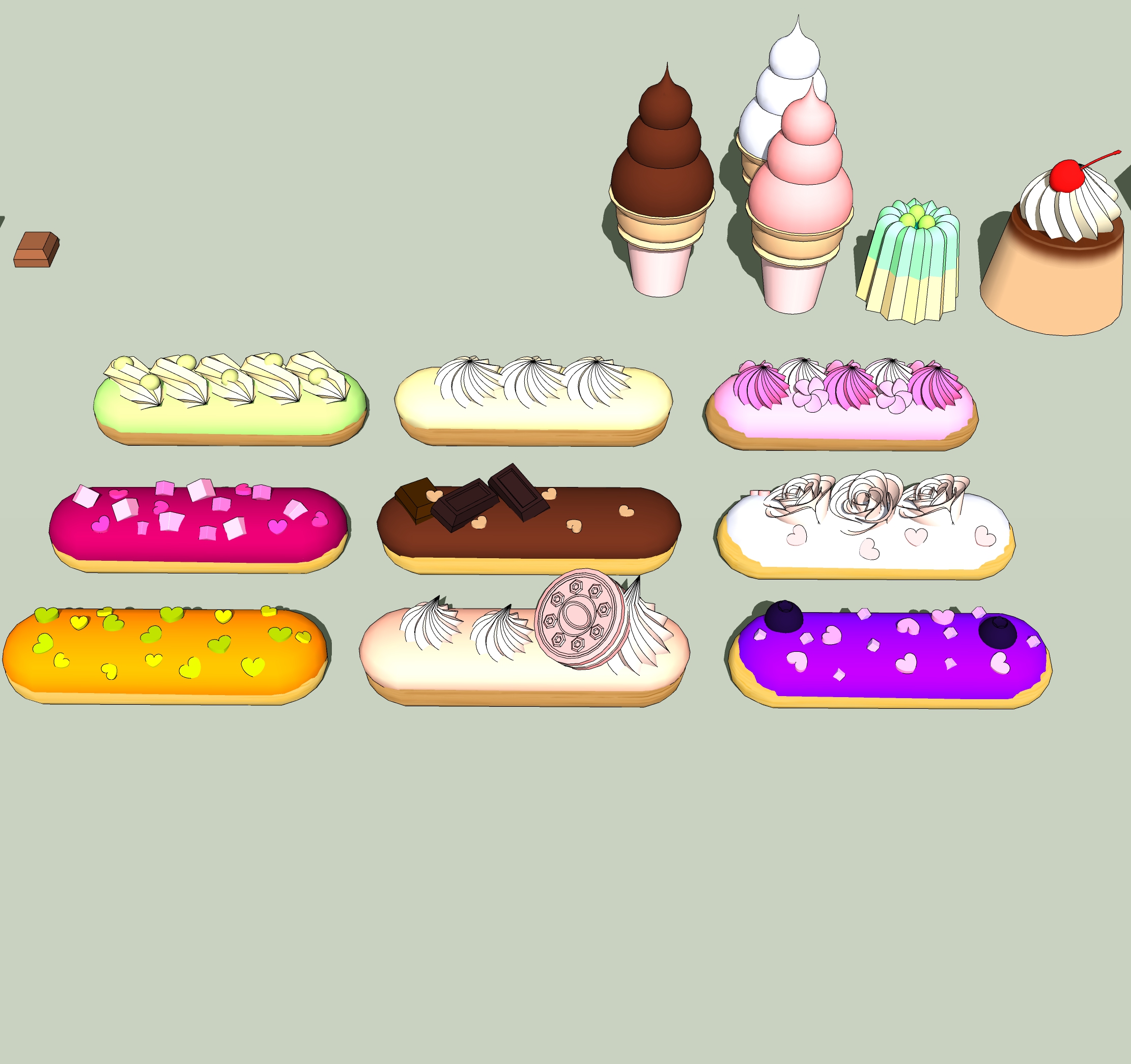 Dessert Shop Set - Dessert Asset-4 Dessert Shop Set - Dessert Asset-4