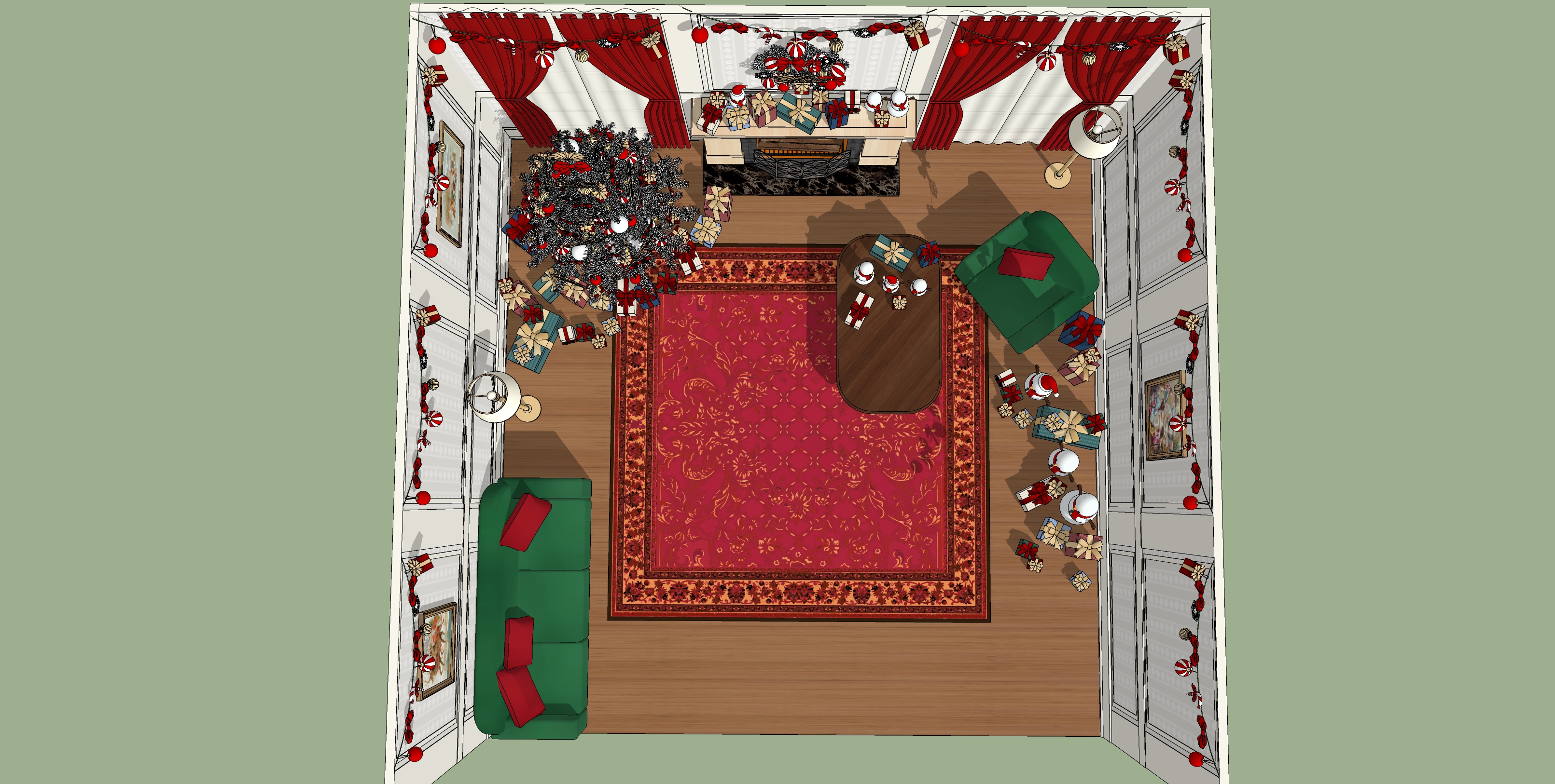 크리스마스 트리와 거실 Christmas tree and living room-6