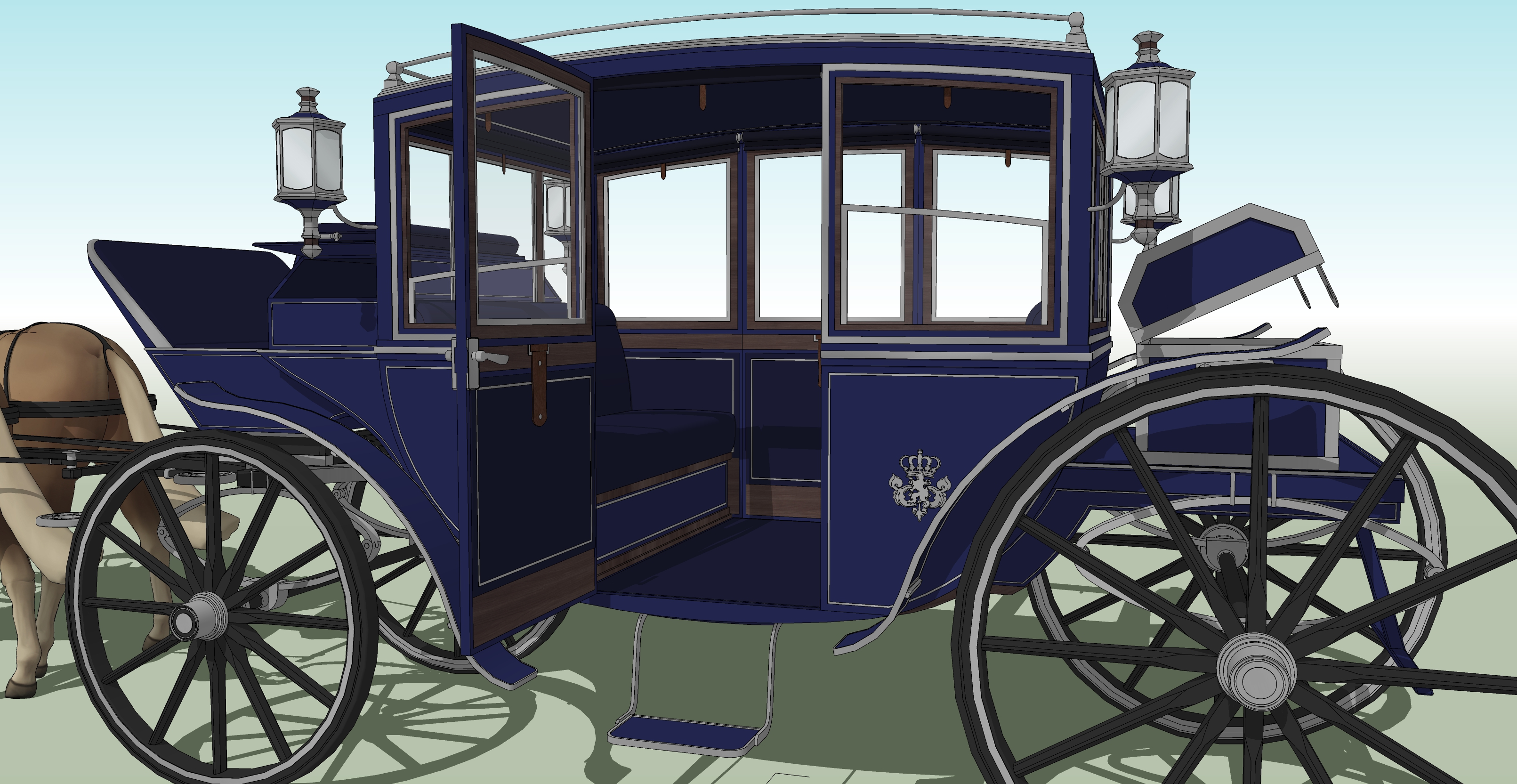 남기사단 마차 남색 Knights' carriage dark blue-3 남기사단 마차 남색 Knights' carriage dark blue-3