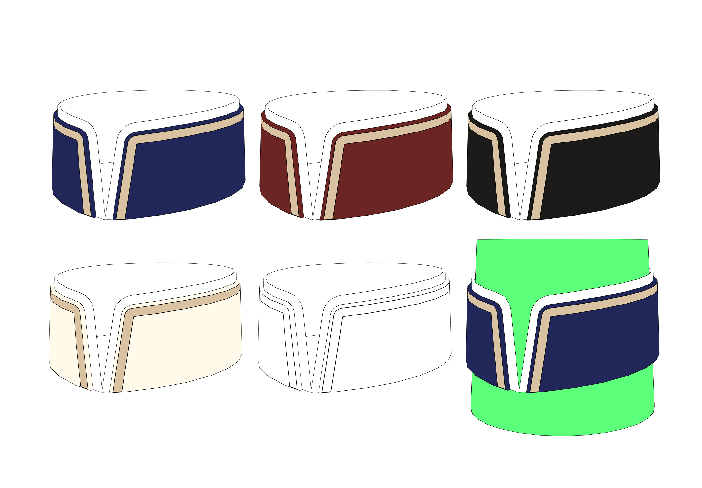 2겹 제복 카라 2-ply uniform collar 3 2겹 제복 카라 2-ply uniform collar 3