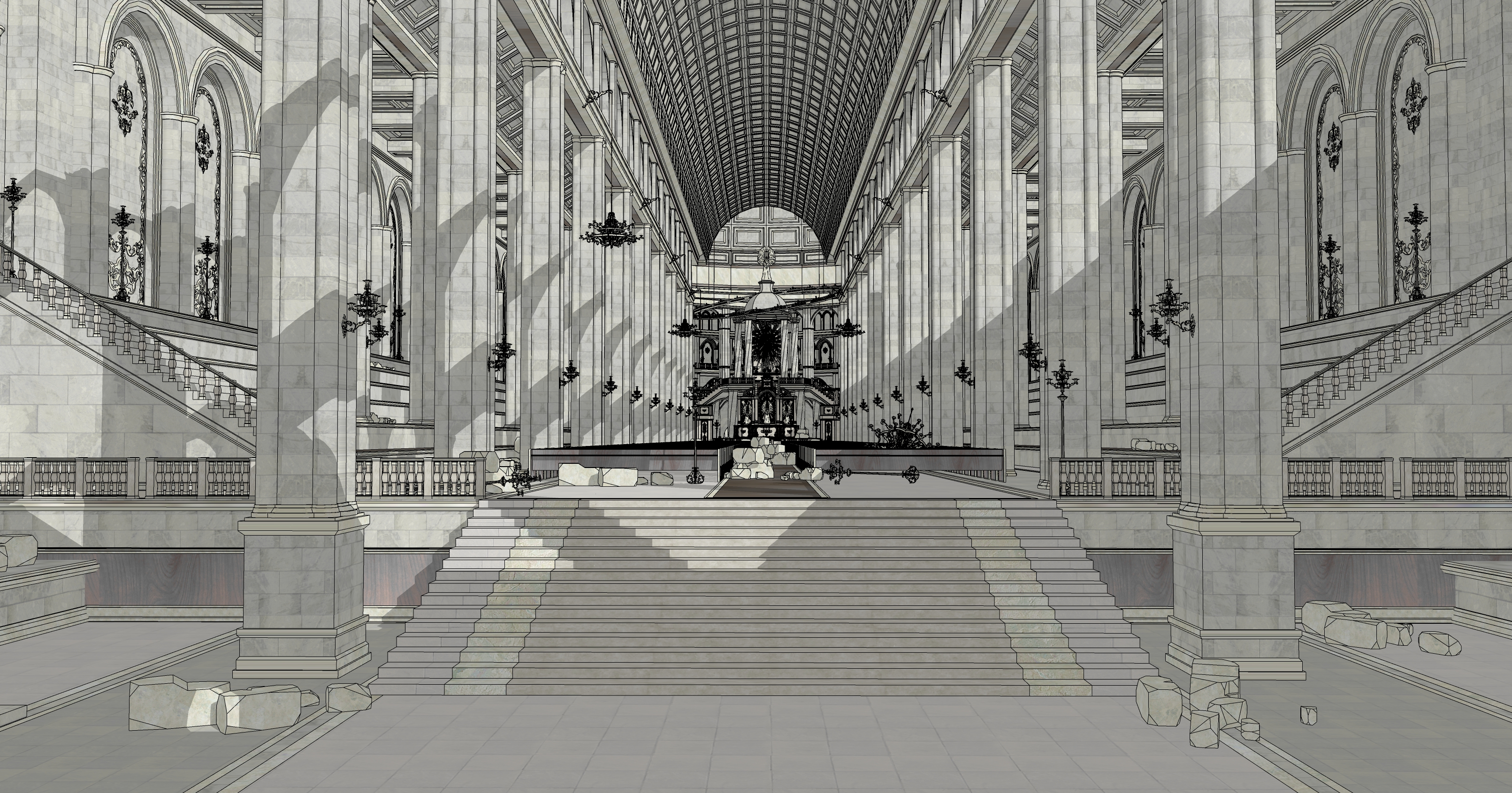 신전 실내 폐허 Temple interior ruins-2