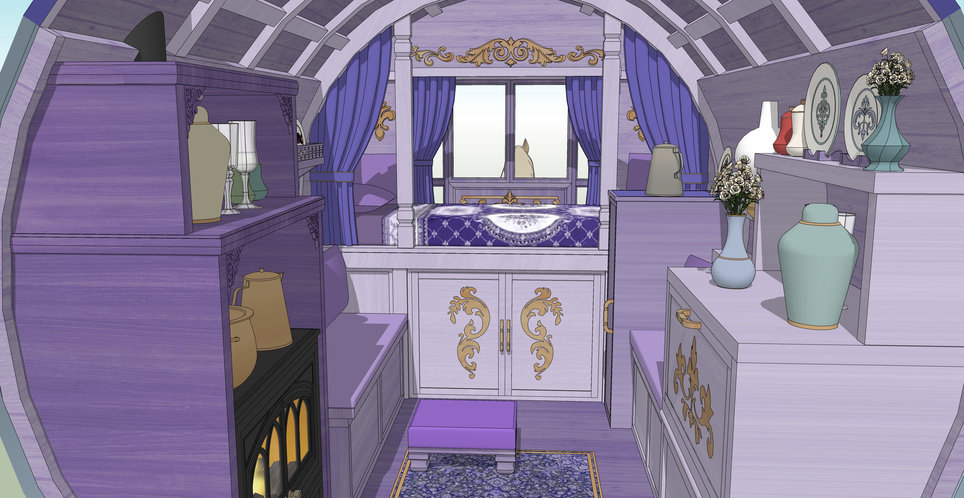 집시마차 보라색 Gypsy wagon purple-3 집시마차 보라색 Gypsy wagon purple-3