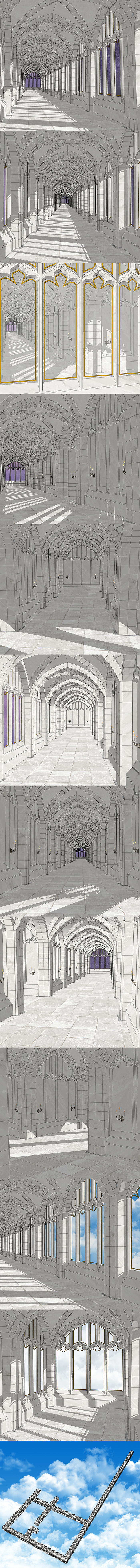 중세복도 medieval hallway