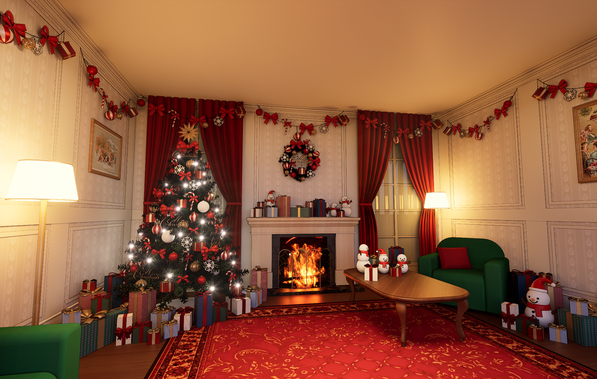 크리스마스 트리 렌더