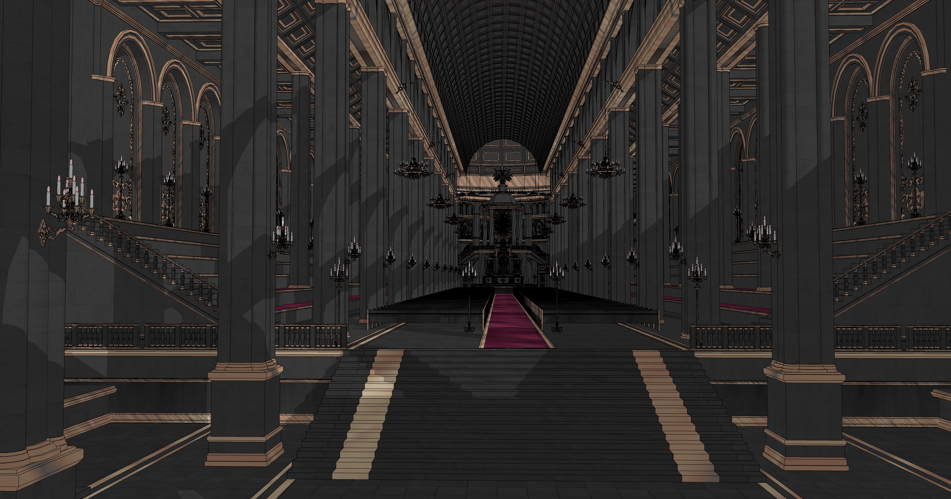 마족 신전 실내 Demon Temple Interior-2