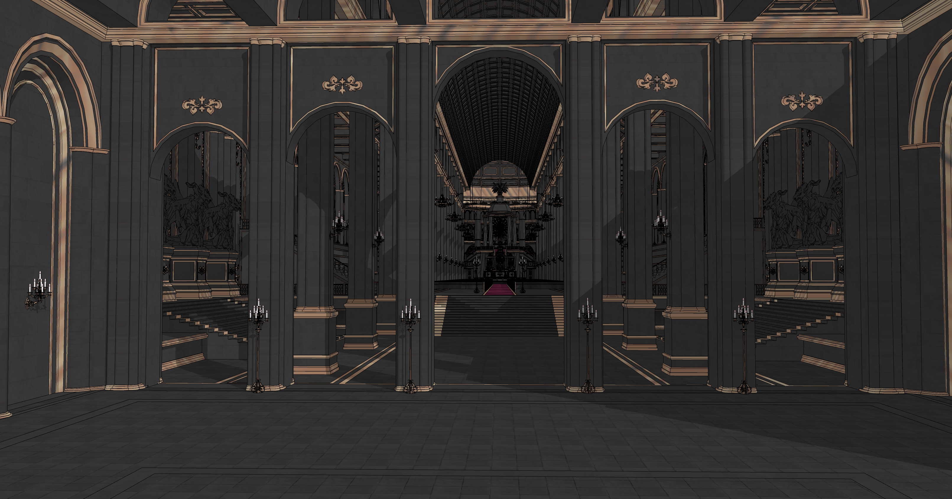 마족 신전 실내 Demon Temple Interior-1