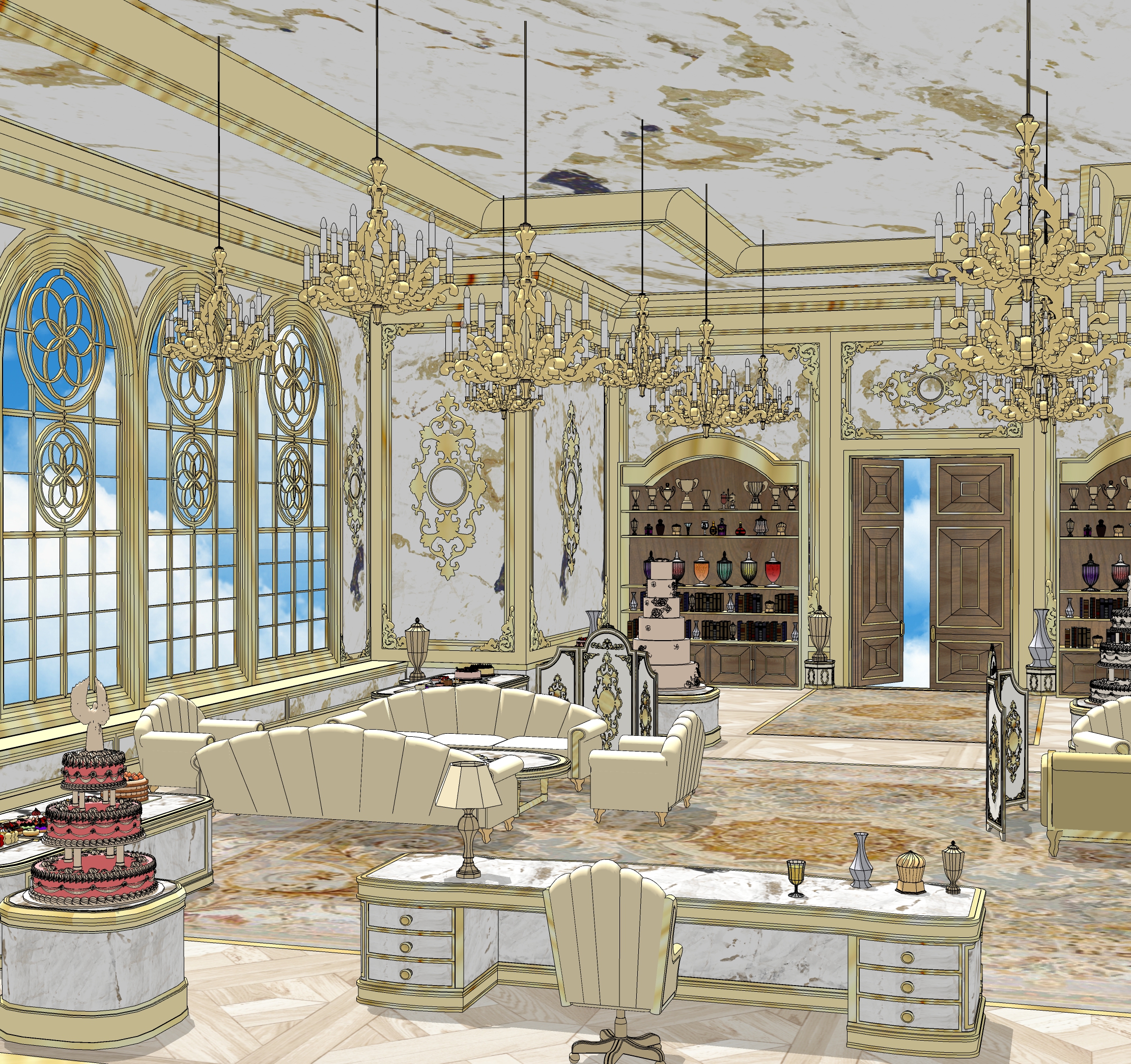 Dessert Shop Set-House Office-5 Dessert Shop Set-House Office-5