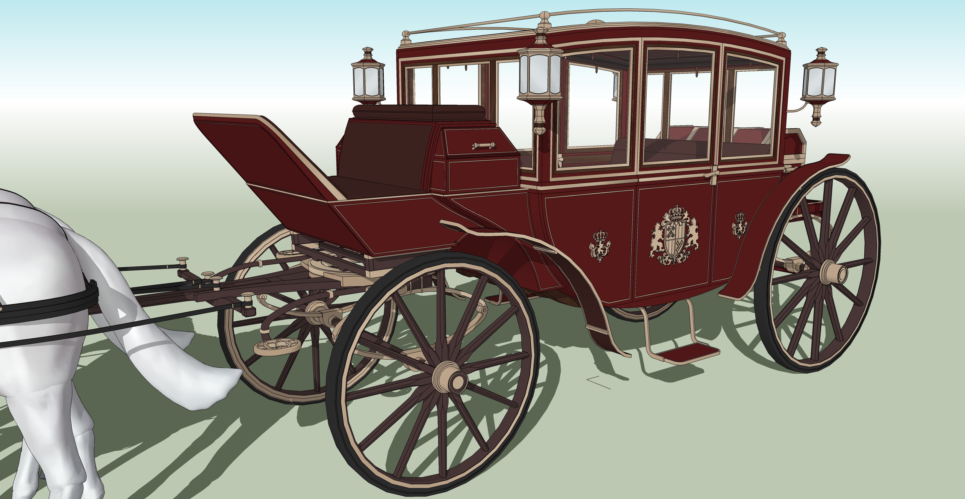 기사단 마차 적색 Knights' carriage red-1 기사단 마차 적색 Knights' carriage red-1
