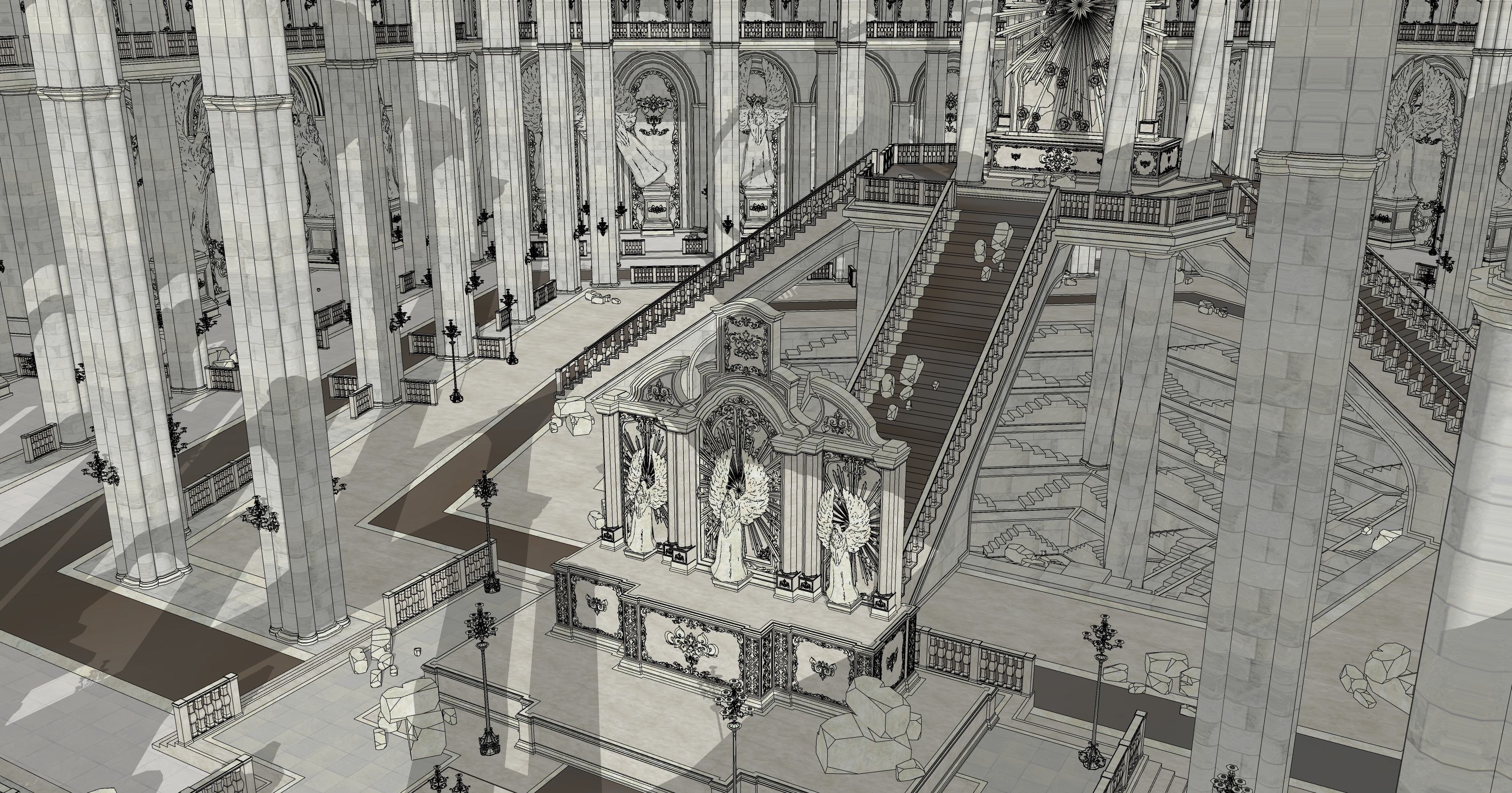 신전 실내 폐허 Temple interior ruins-5