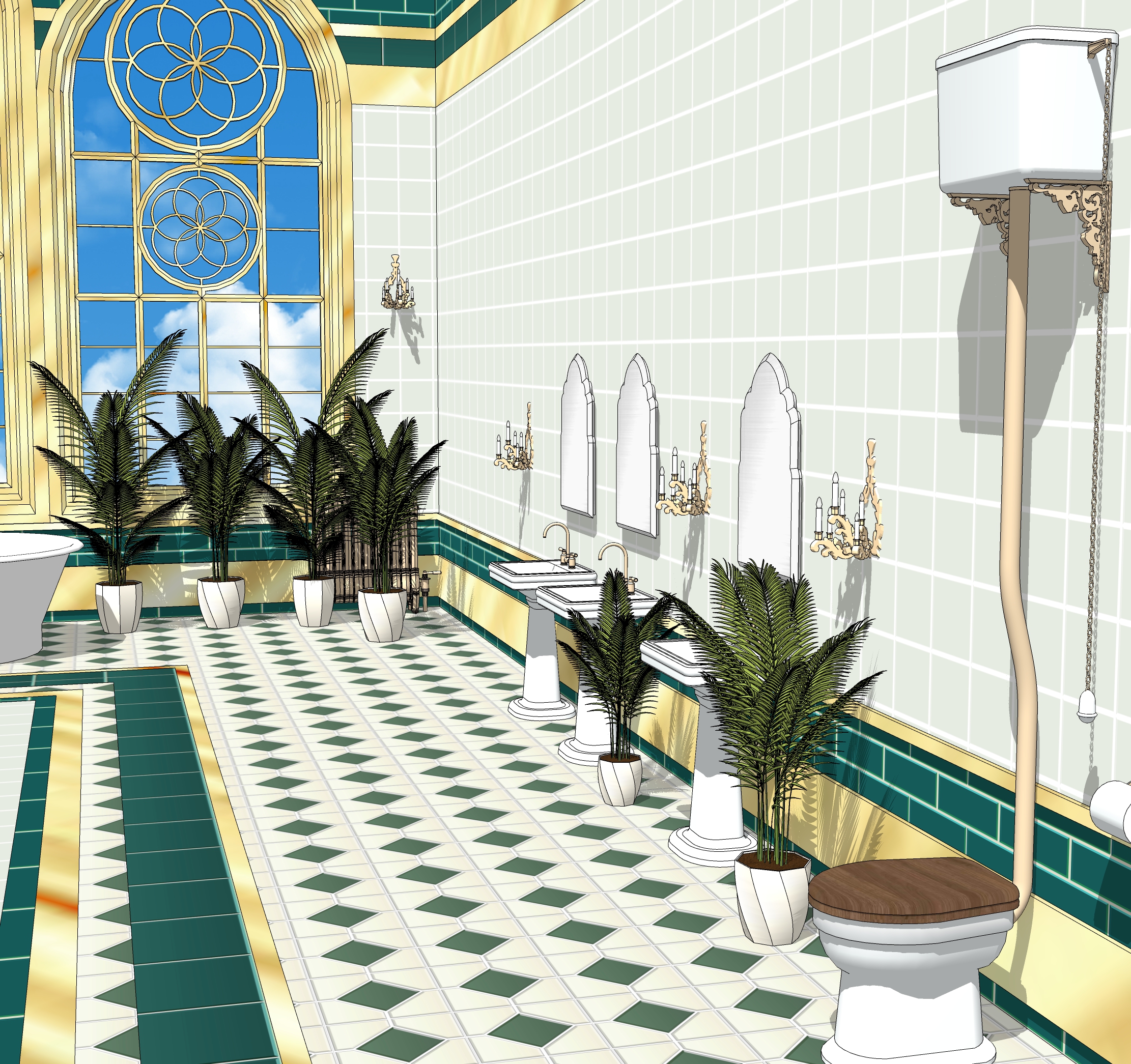 dessert shop set Washroom-4