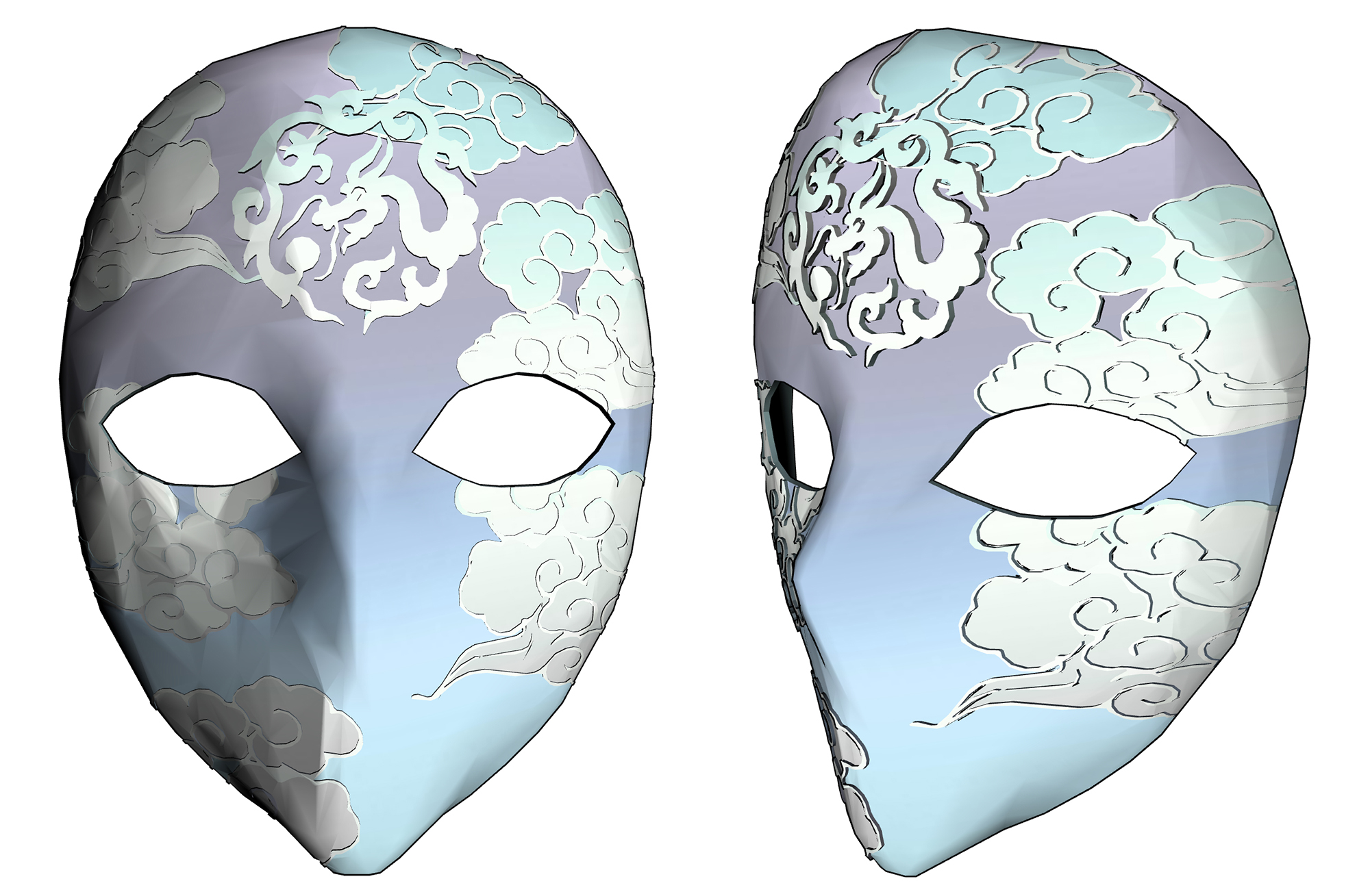 동양풍 가면 Oriental style mask B-24-3 동양풍 가면 Oriental style mask B-24-3