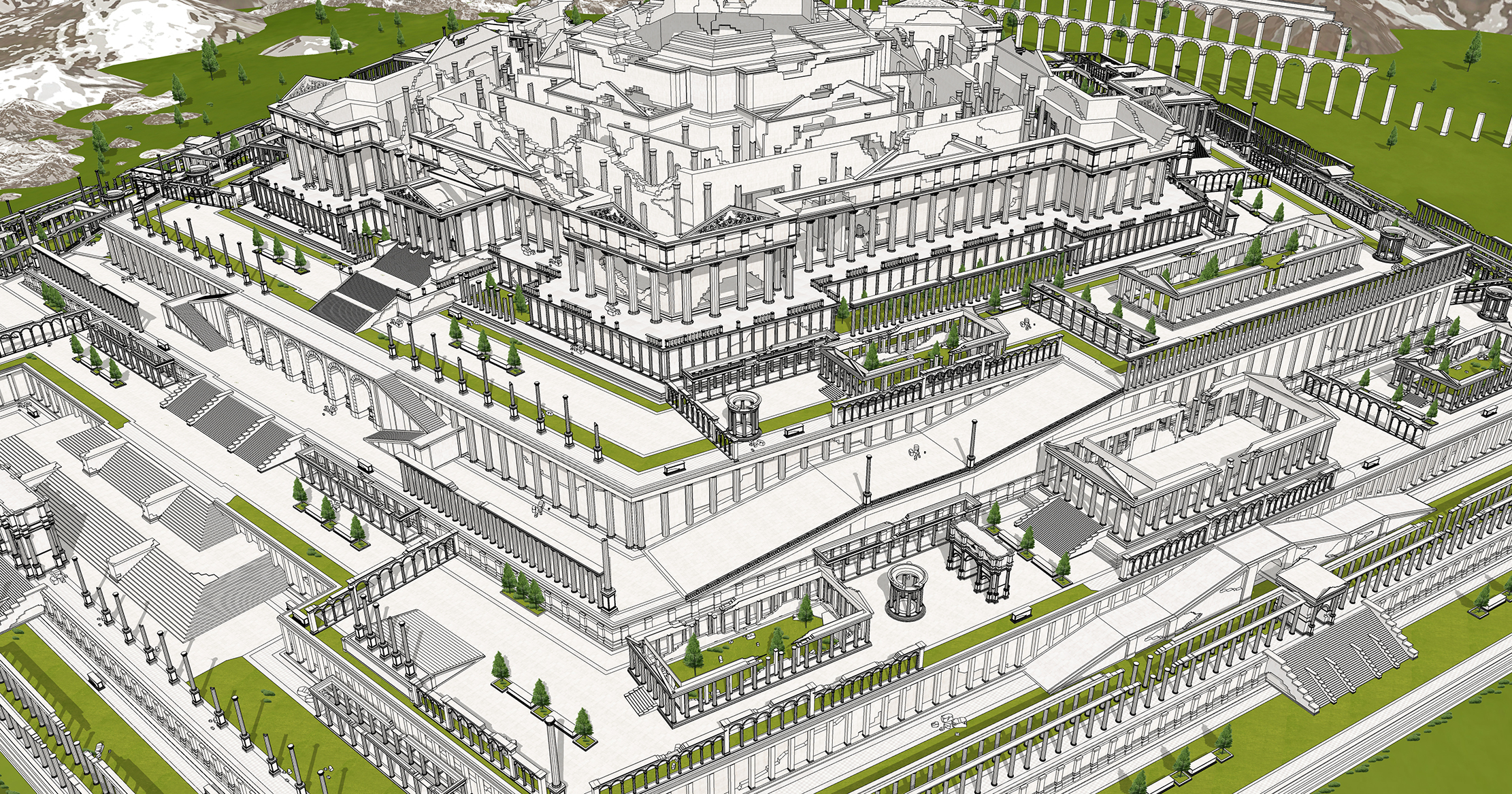 신전 마을 폐허 Temple Village Ruins-8