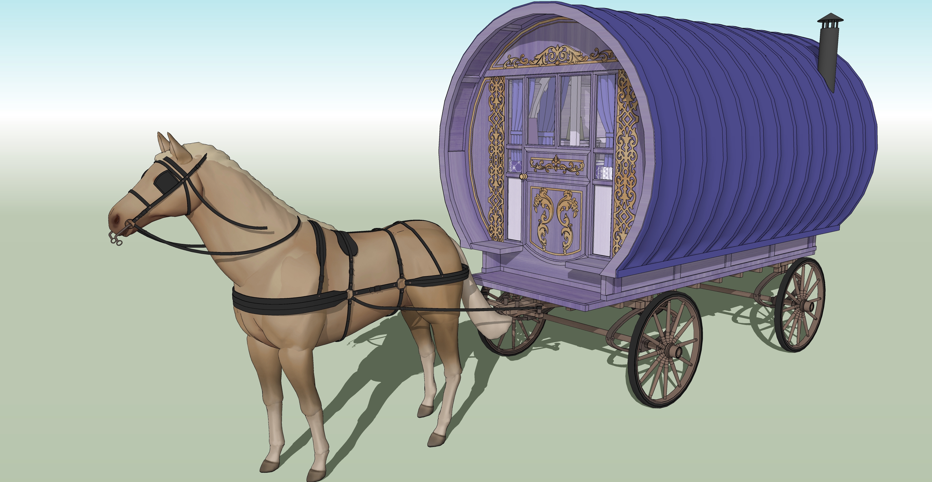 집시마차 보라색 Gypsy wagon purple-1 집시마차 보라색 Gypsy wagon purple-1