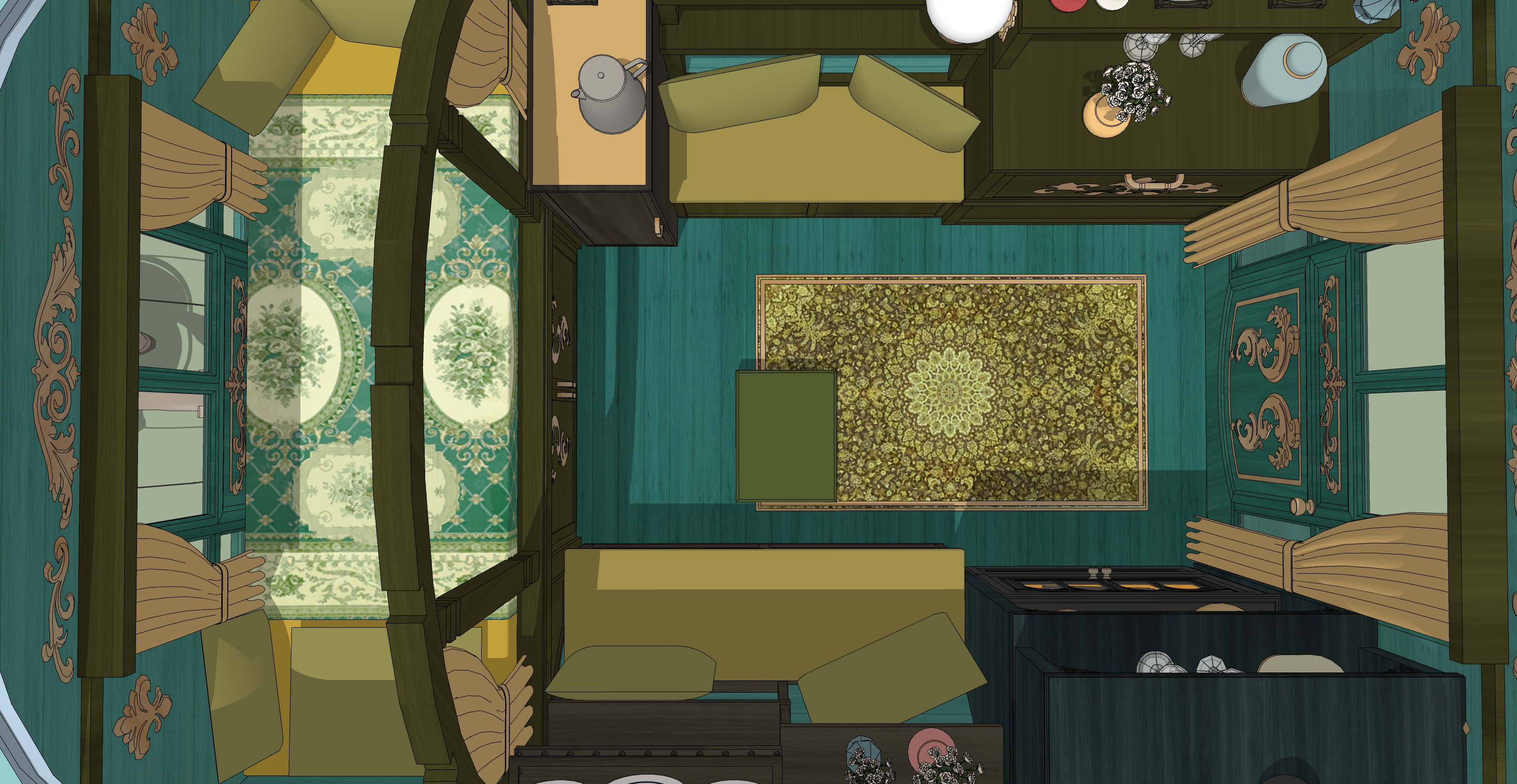 집시마차 녹색 Gypsy wagon green-4 집시마차 녹색 Gypsy wagon green-4