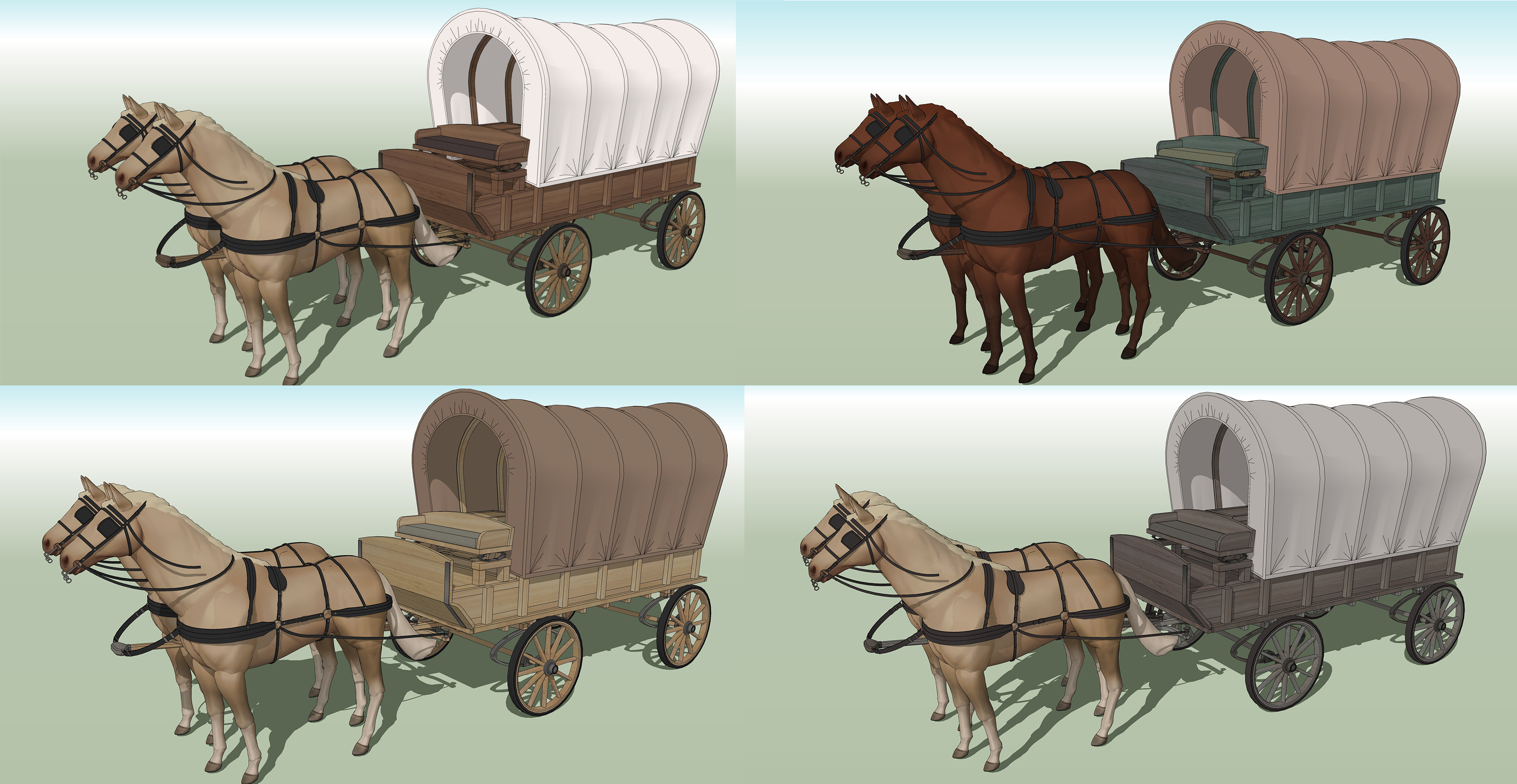 짐 마차 wagon세트