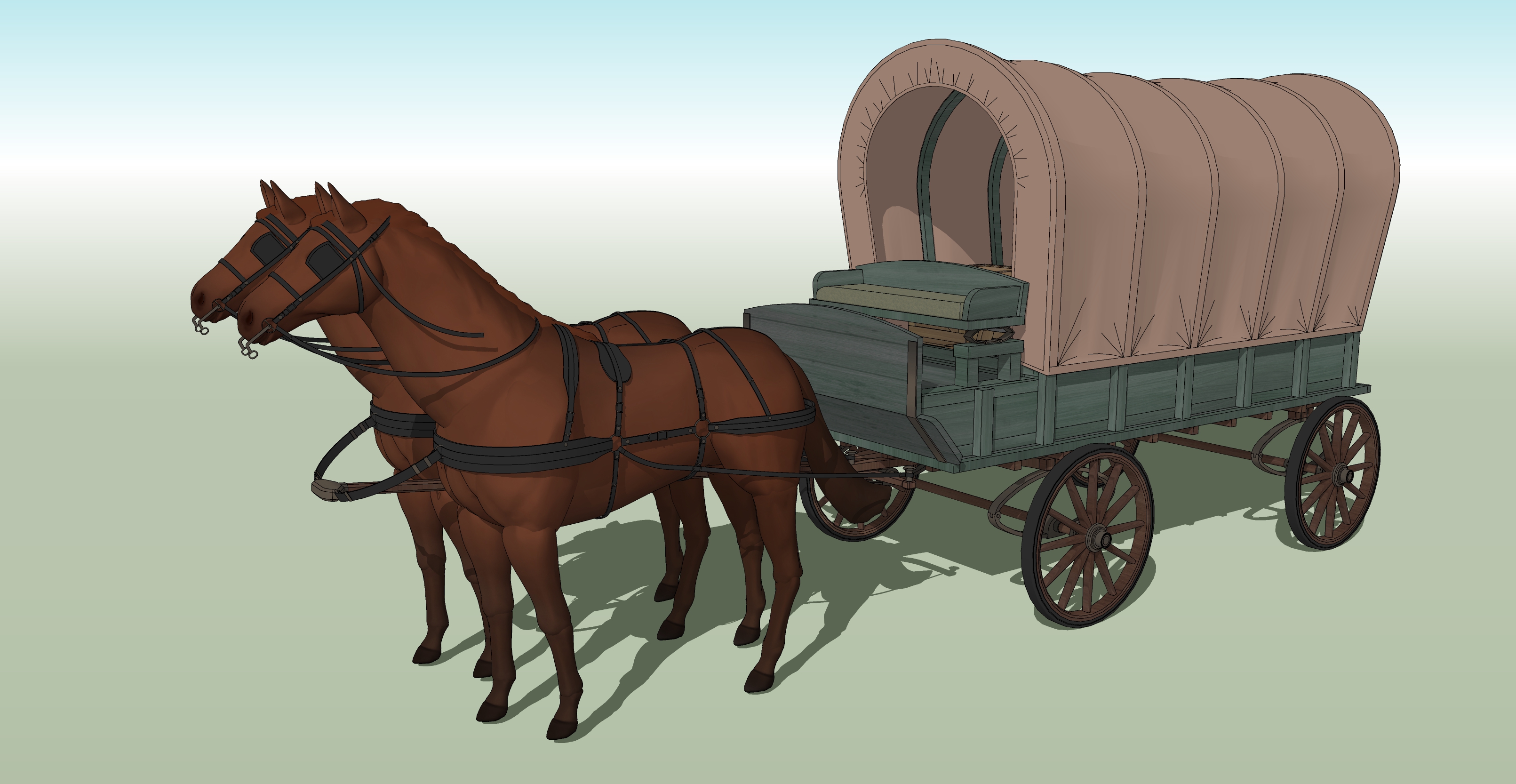 짐 마차 녹색 wagon green-1