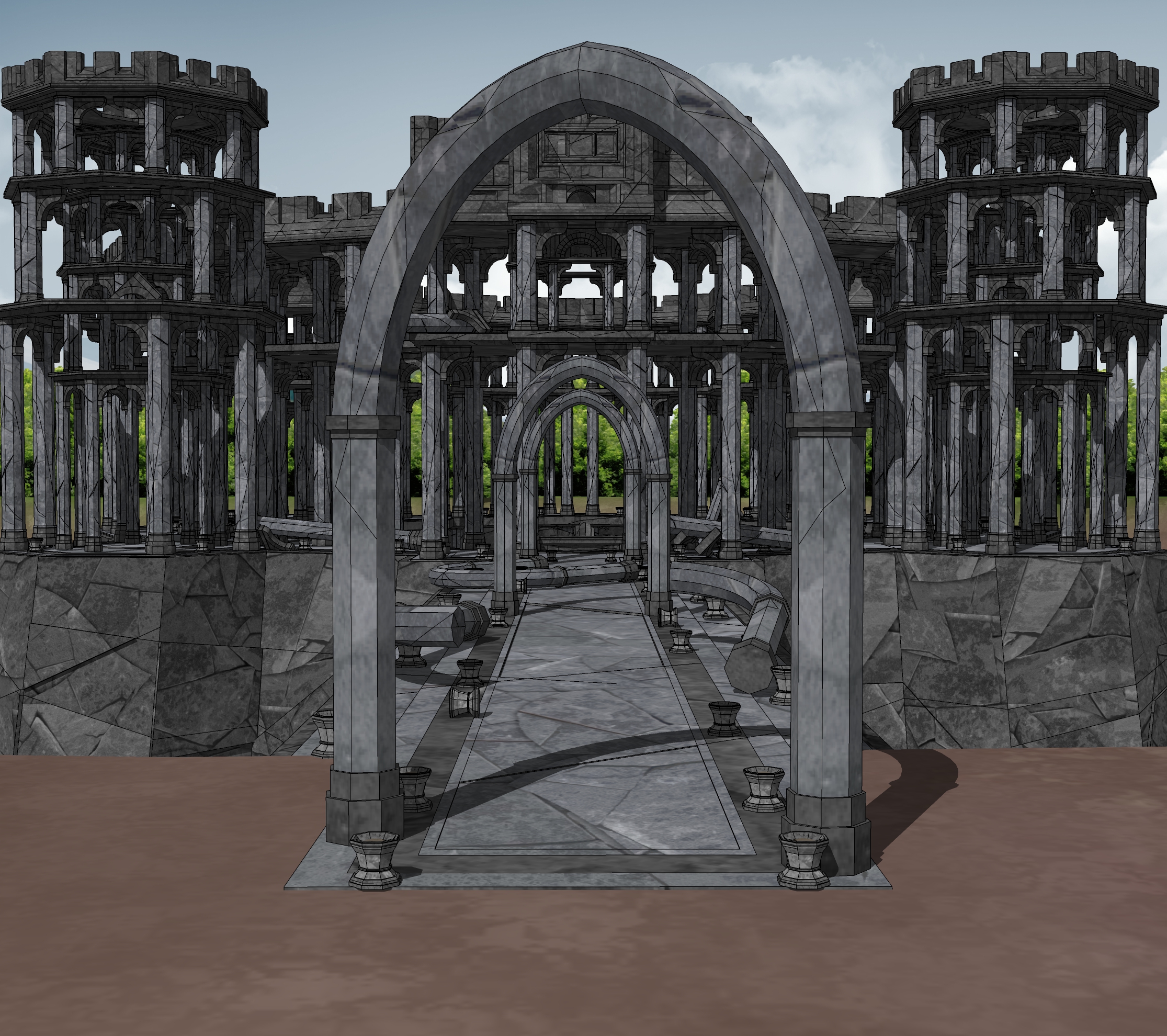 물가 유적 폐허-2