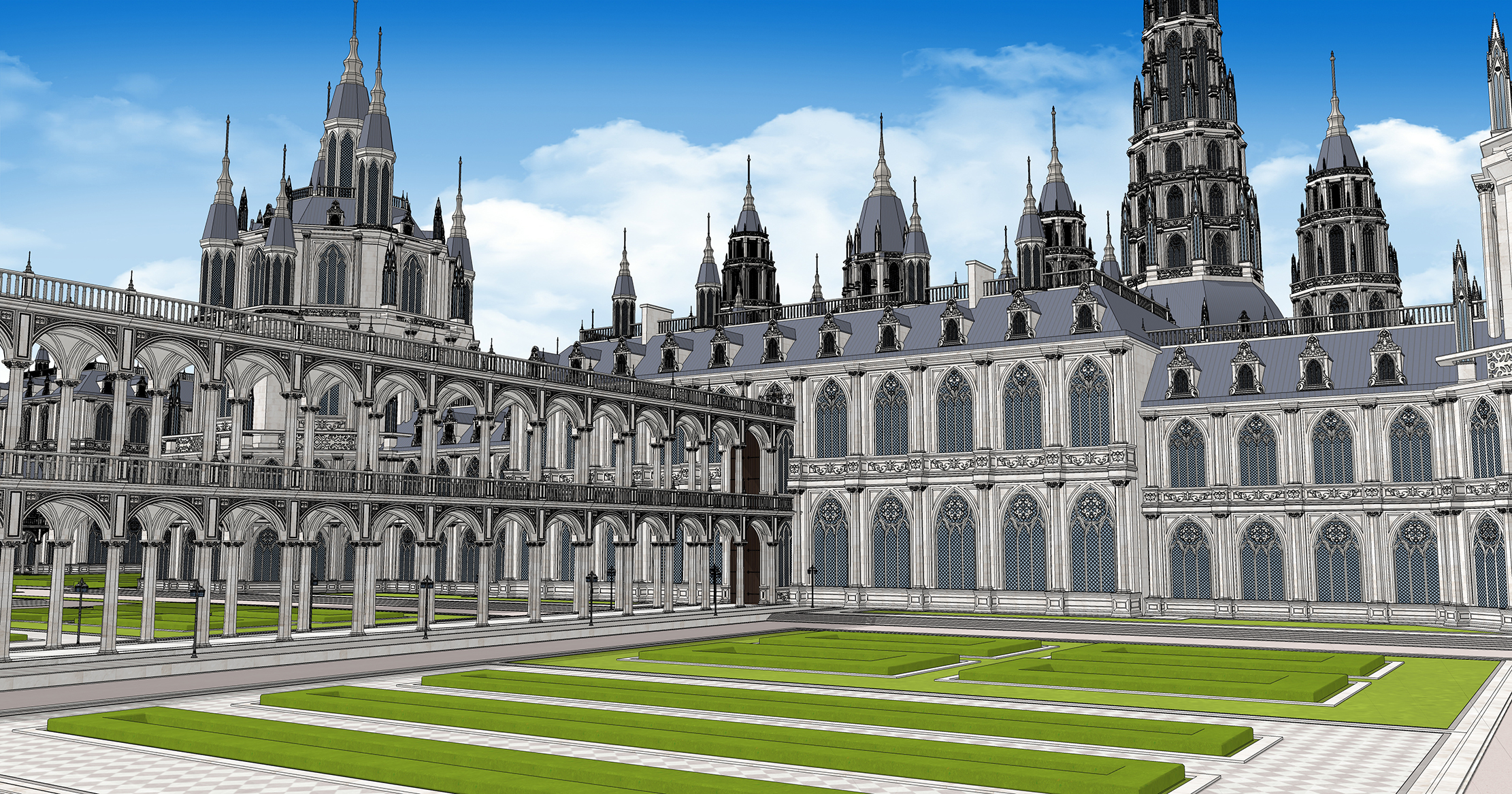 중세 판타지 건물 Medieval fantasy building-3