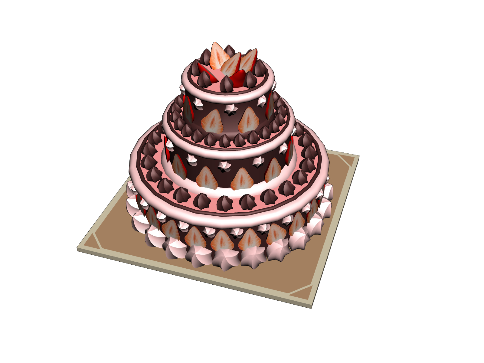 케이크 초코 딸기