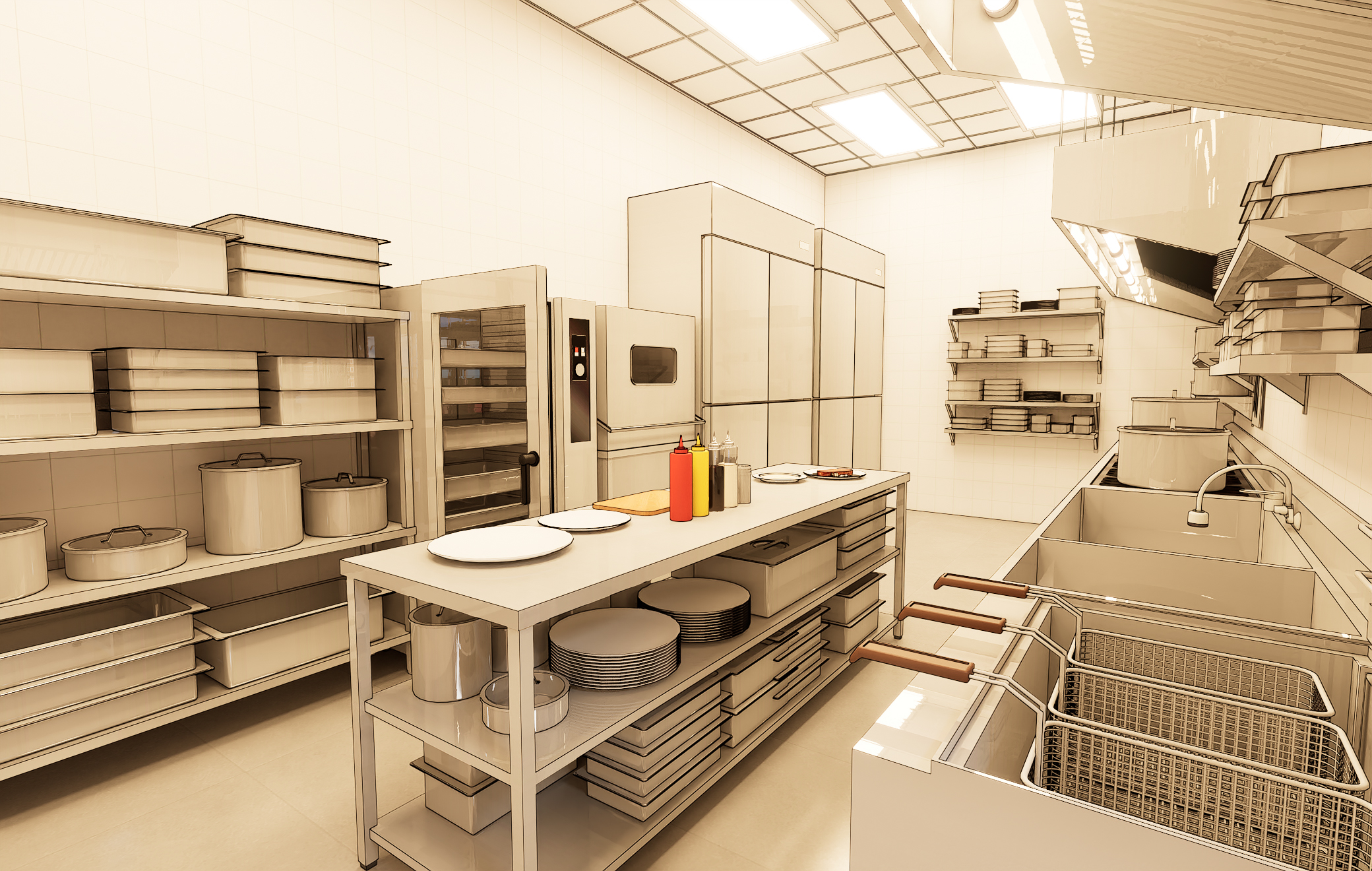 레스토랑 렌더3 레스토랑 렌더3