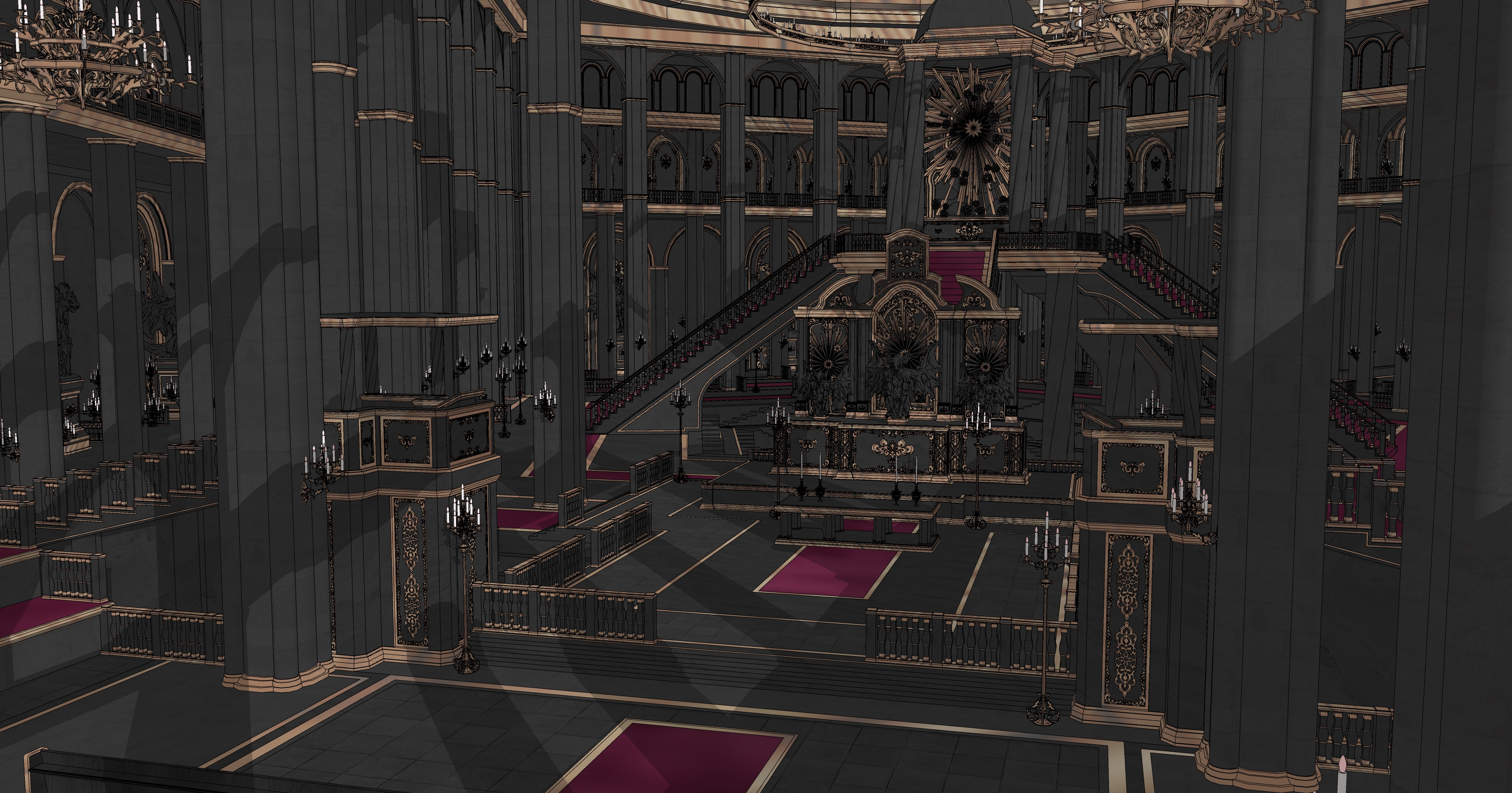 마족 신전 실내 Demon Temple Interior-4