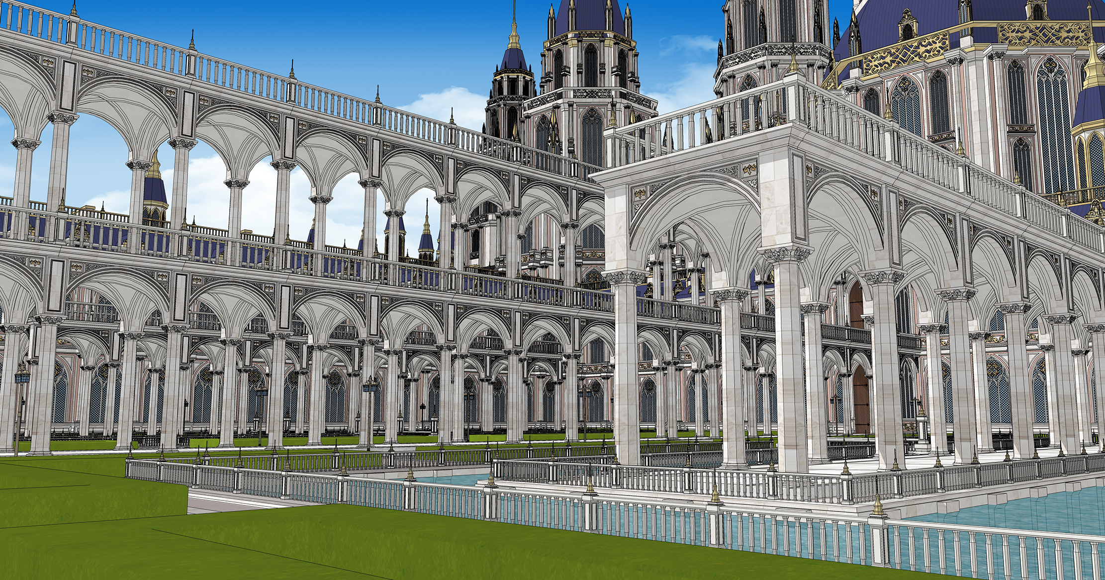 중세 판타지 궁전 Medieval fantasy Palace-4