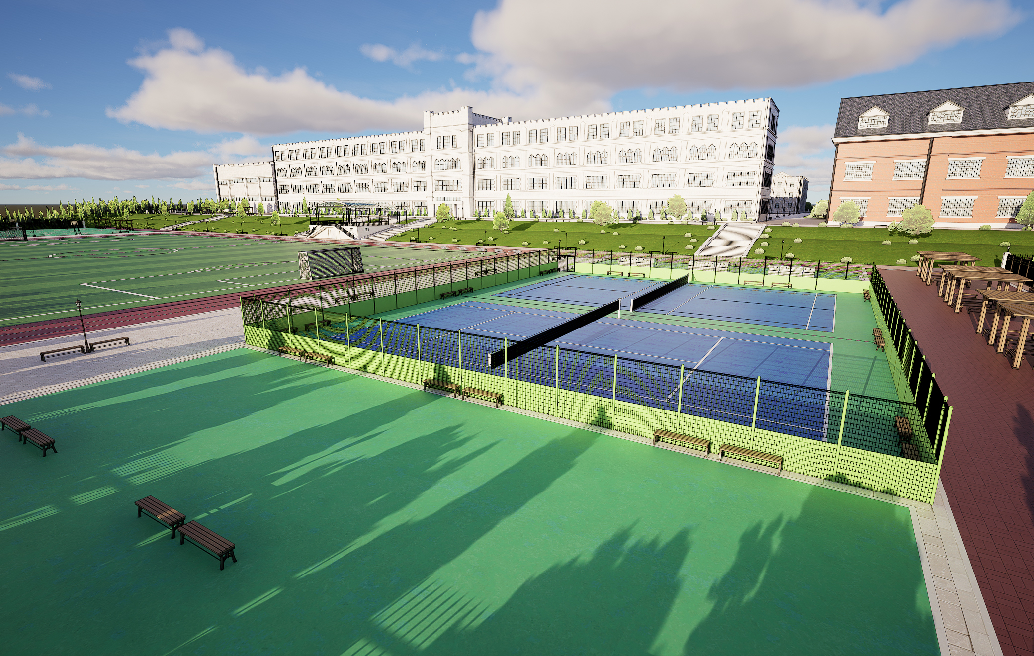 서양식 학교 렌더5 서양식 학교 렌더5