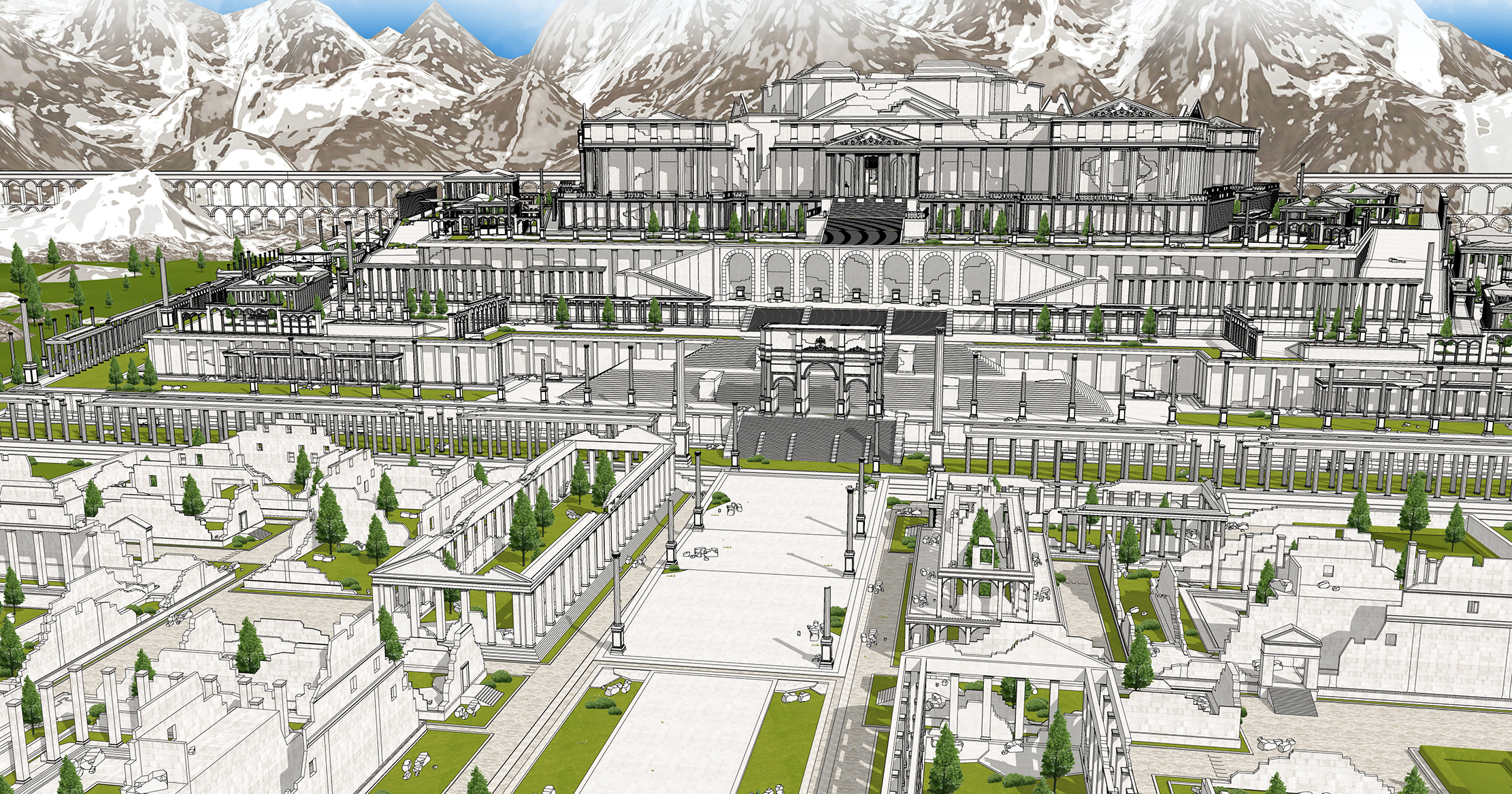 신전 마을 폐허 Temple Village Ruins-5