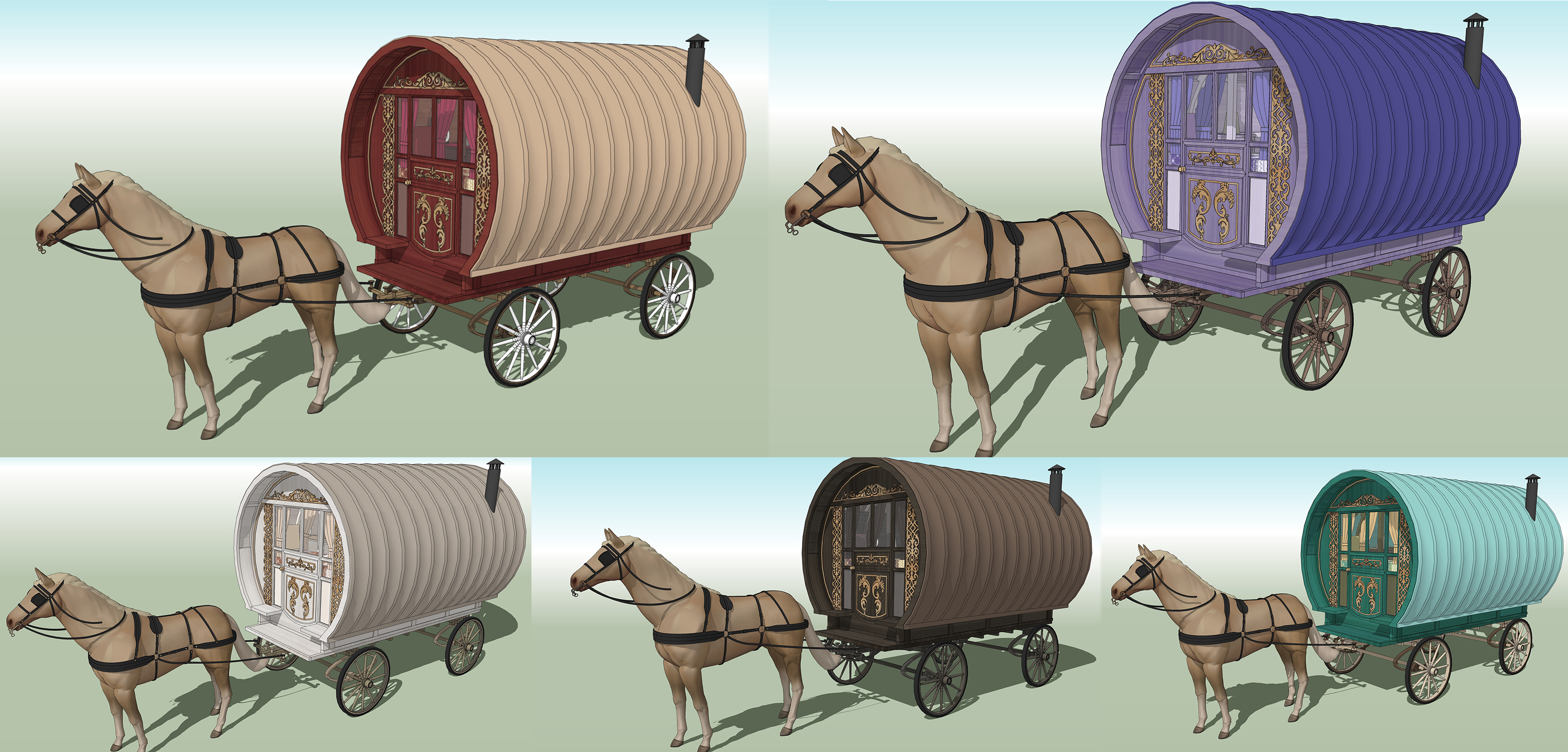 집시마차 Gypsy wagon세트 집시마차 Gypsy wagon세트