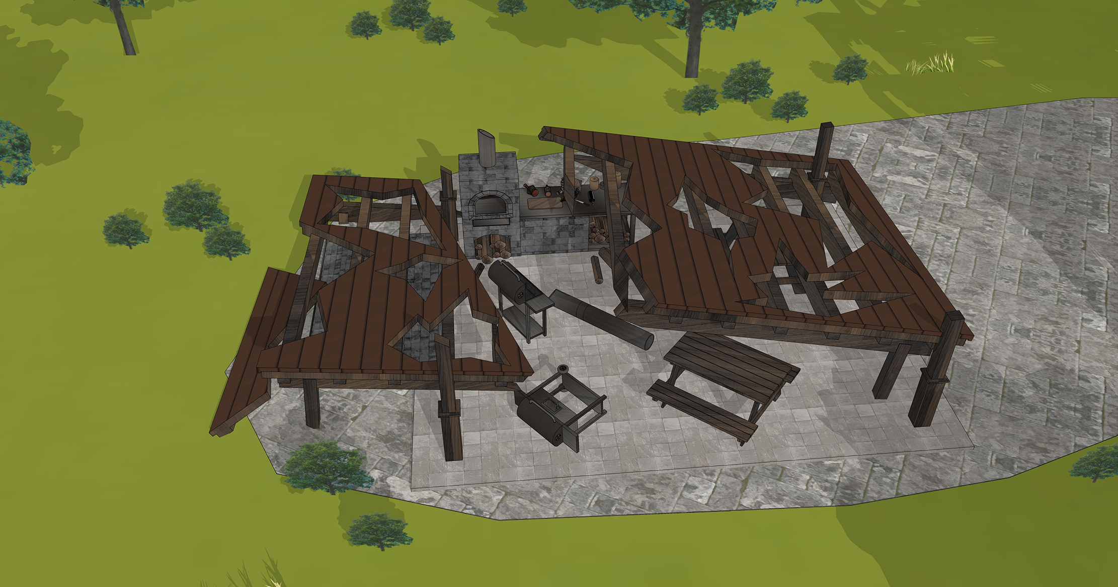 호수 별장 폐허 부서진 버젼 Lake Cottage Ruins Broken Version-5 호수 별장 폐허 부서진 버젼 Lake Cottage Ruins Broken Version-5