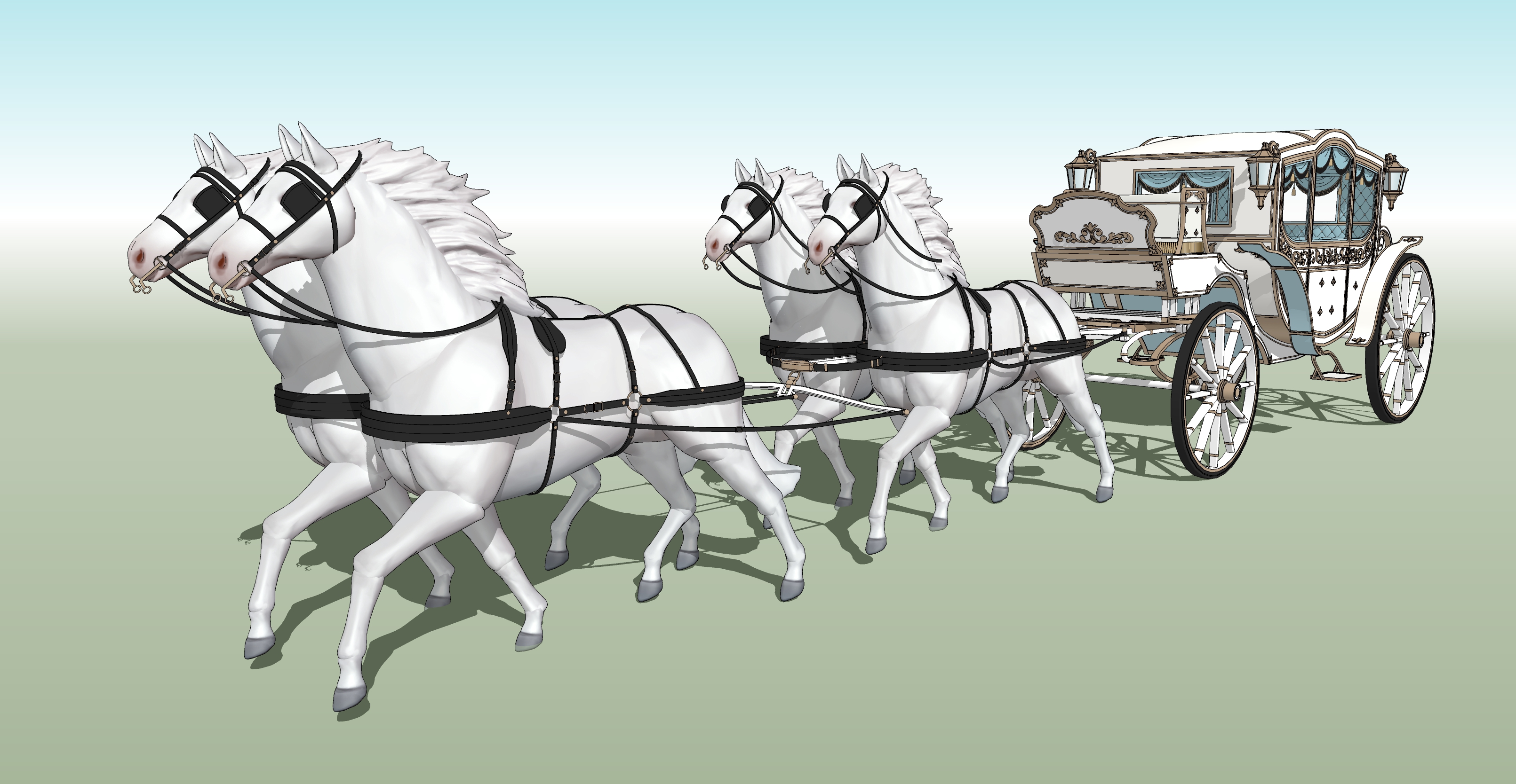 귀족마차 흰색 Noble Carriage White-6 귀족마차 흰색 Noble Carriage White-6