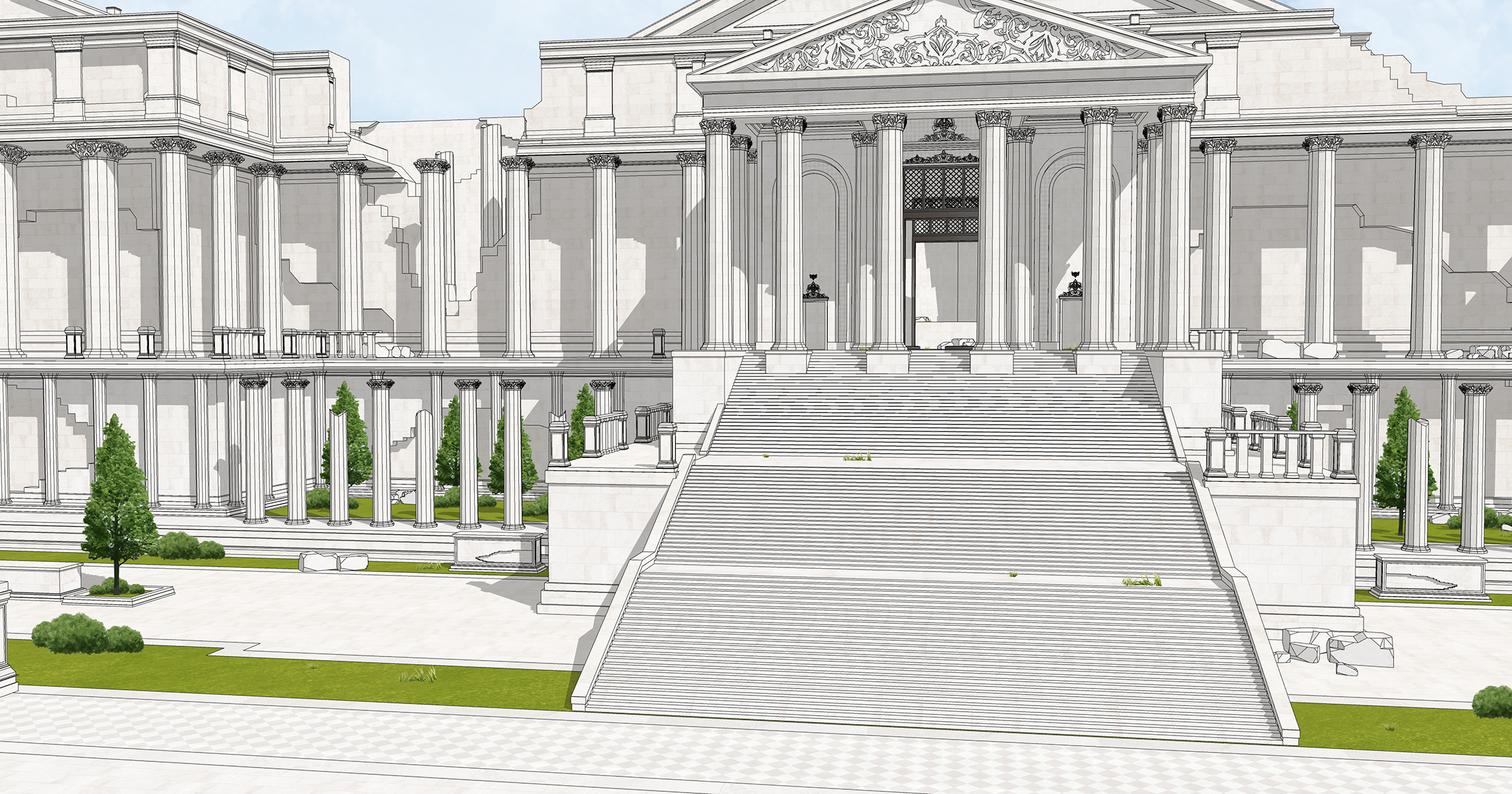 신전 마을 폐허 Temple Village Ruins-7