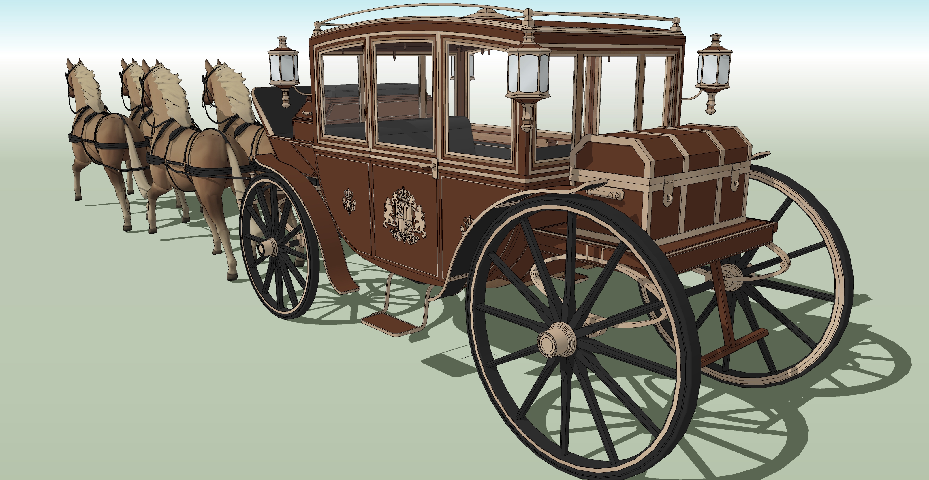 기사단 마차 갈색 Knights' carriage brown-2 기사단 마차 갈색 Knights' carriage brown-2
