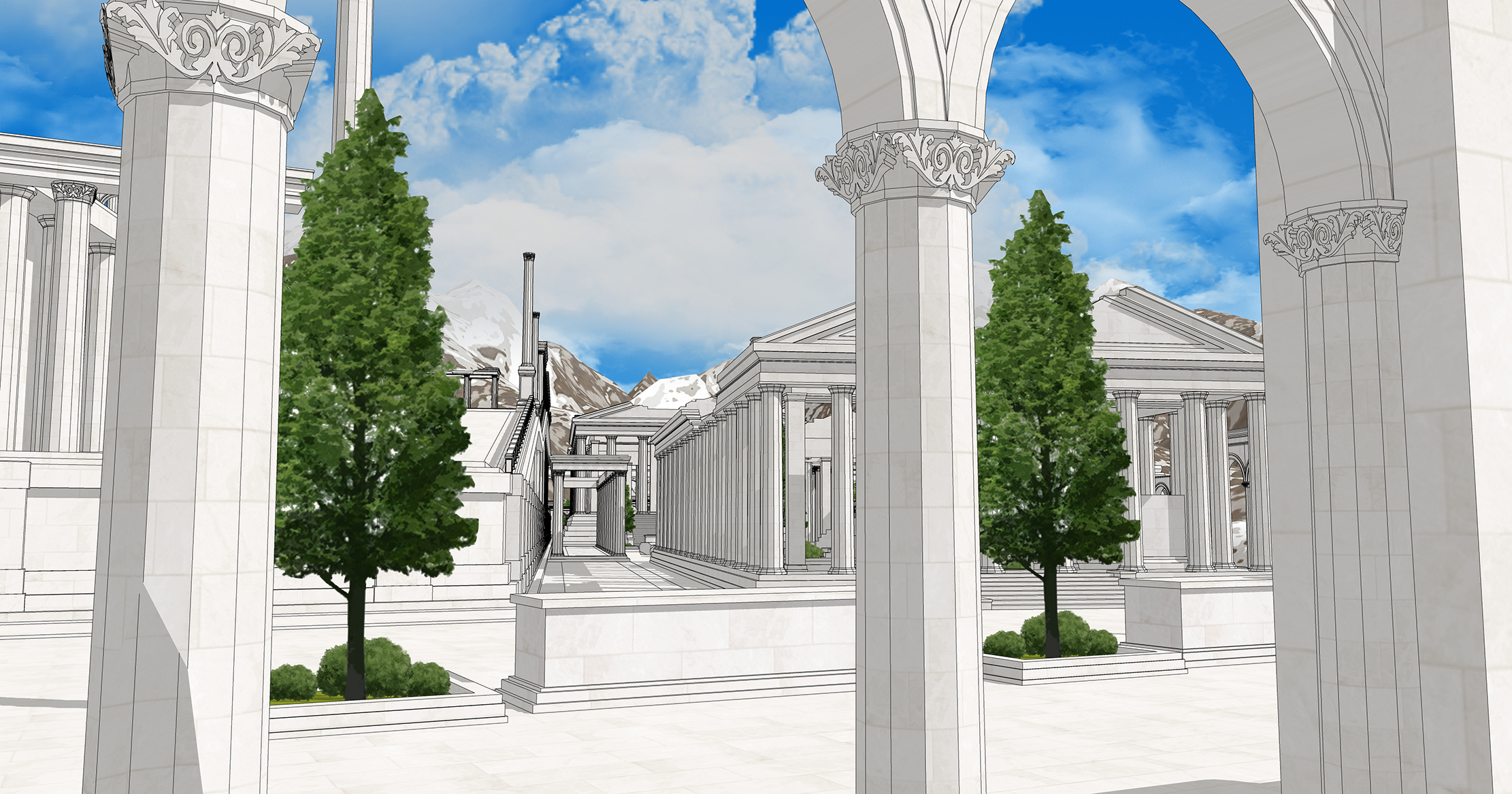 신전 마을 폐허 Temple Village Ruins-14