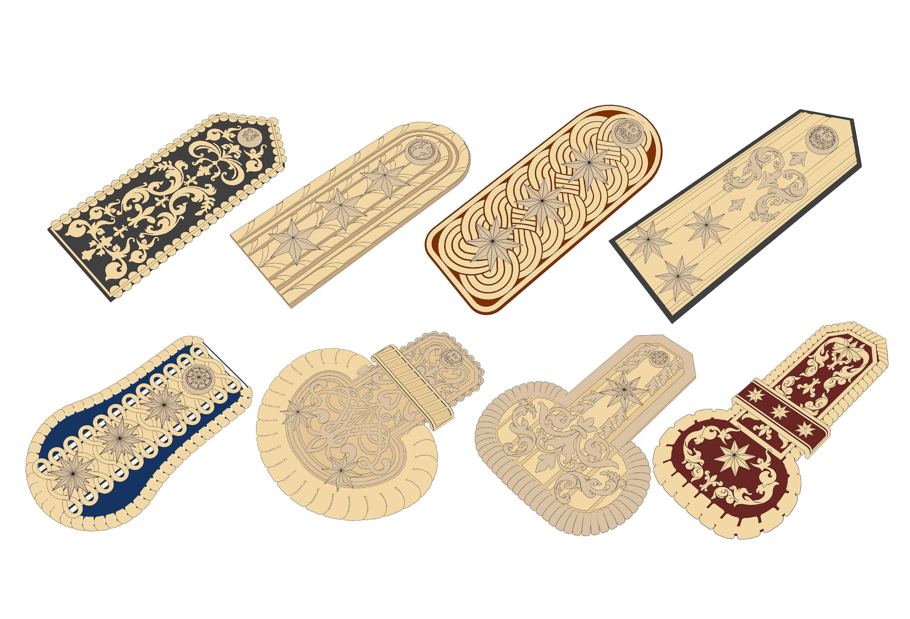 고급 견장 high-class epaulettes세트