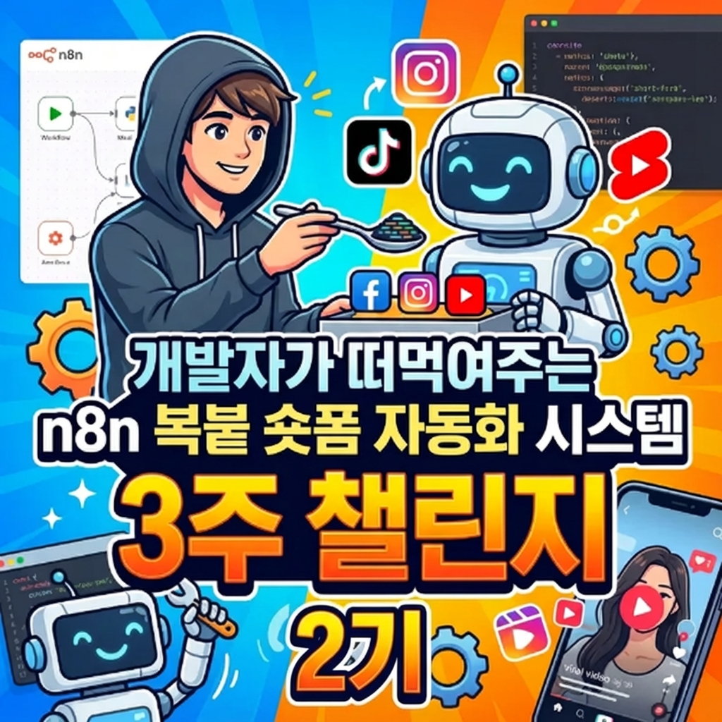 [3주 챌린지 2기] 개발자가 떠먹여 주는 N8N 복붙 숏폼 자동화 시스템