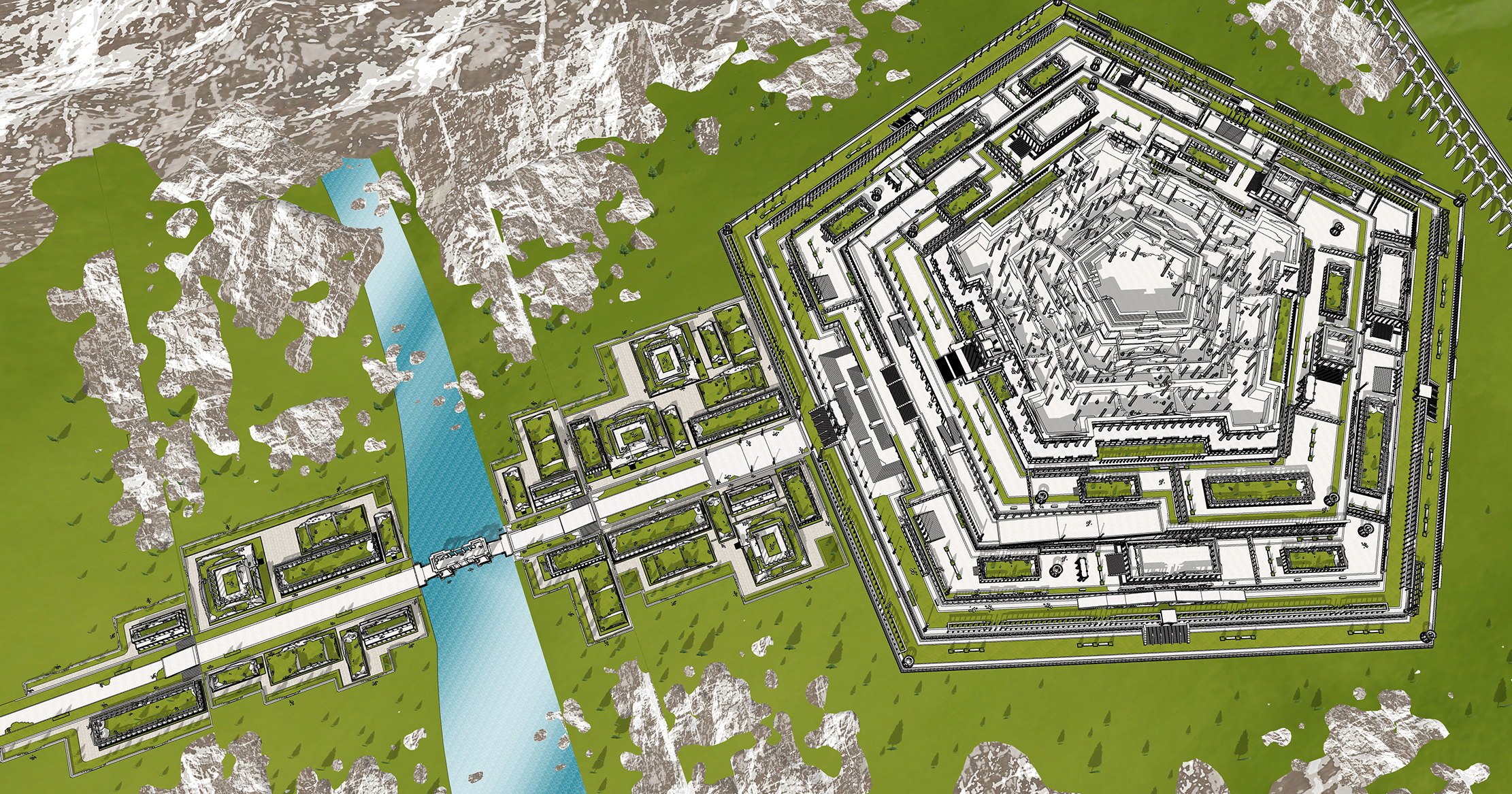 신전 마을 폐허 Temple Village Ruins-15