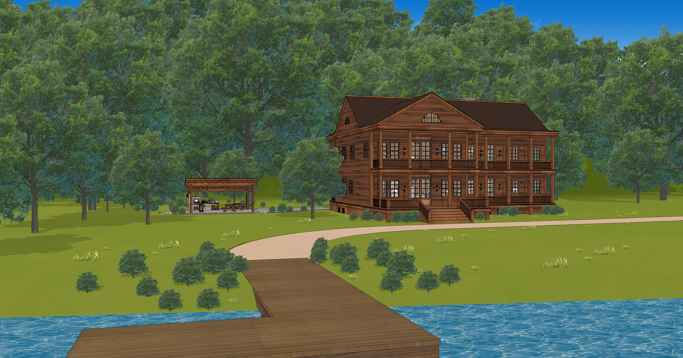 호수 별장 나무버젼 Lake Cottage Wooden Version-1 호수 별장 나무버젼 Lake Cottage Wooden Version-1