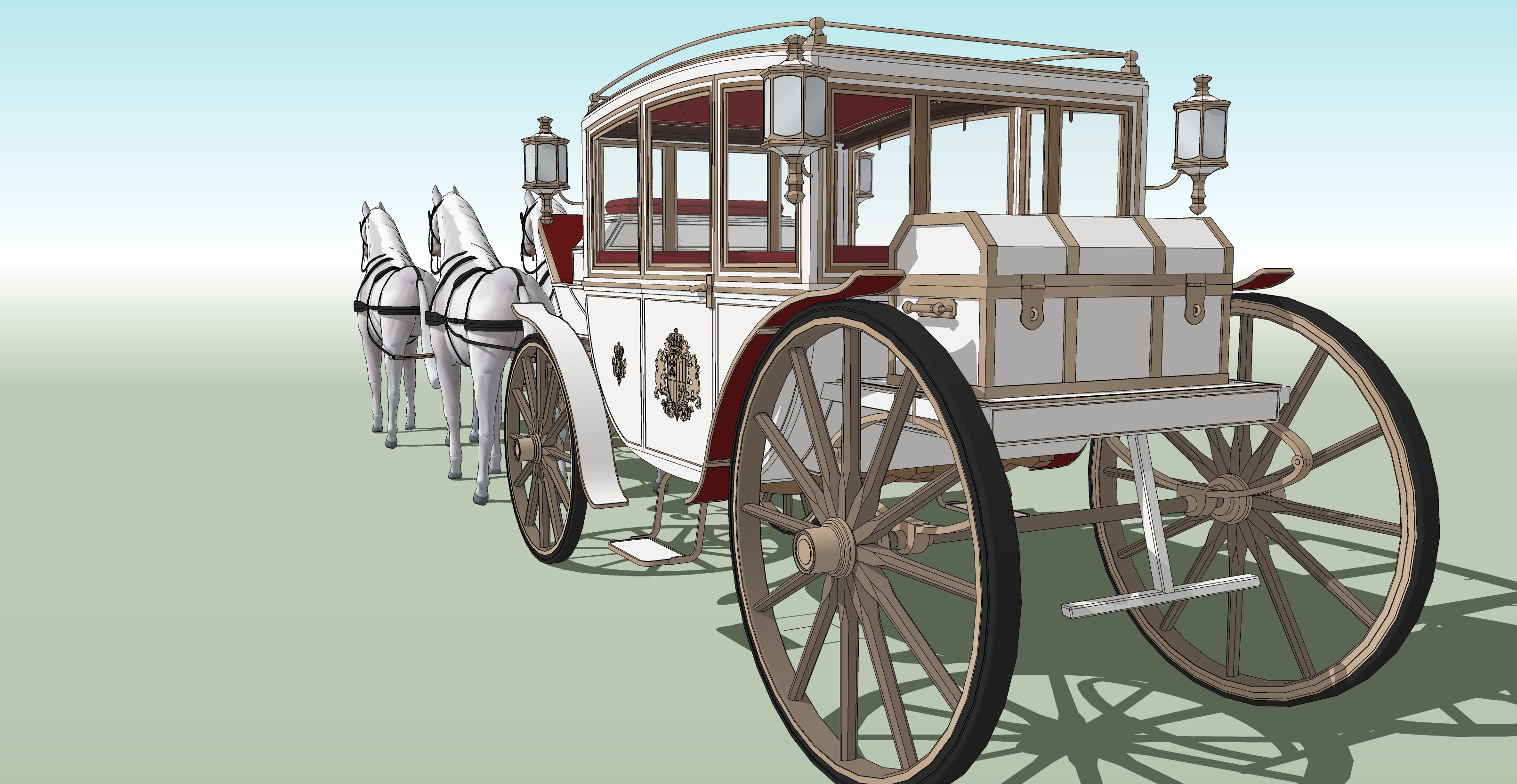 기사단 마차 흰색 Knights' carriage white-2 기사단 마차 흰색 Knights' carriage white-2